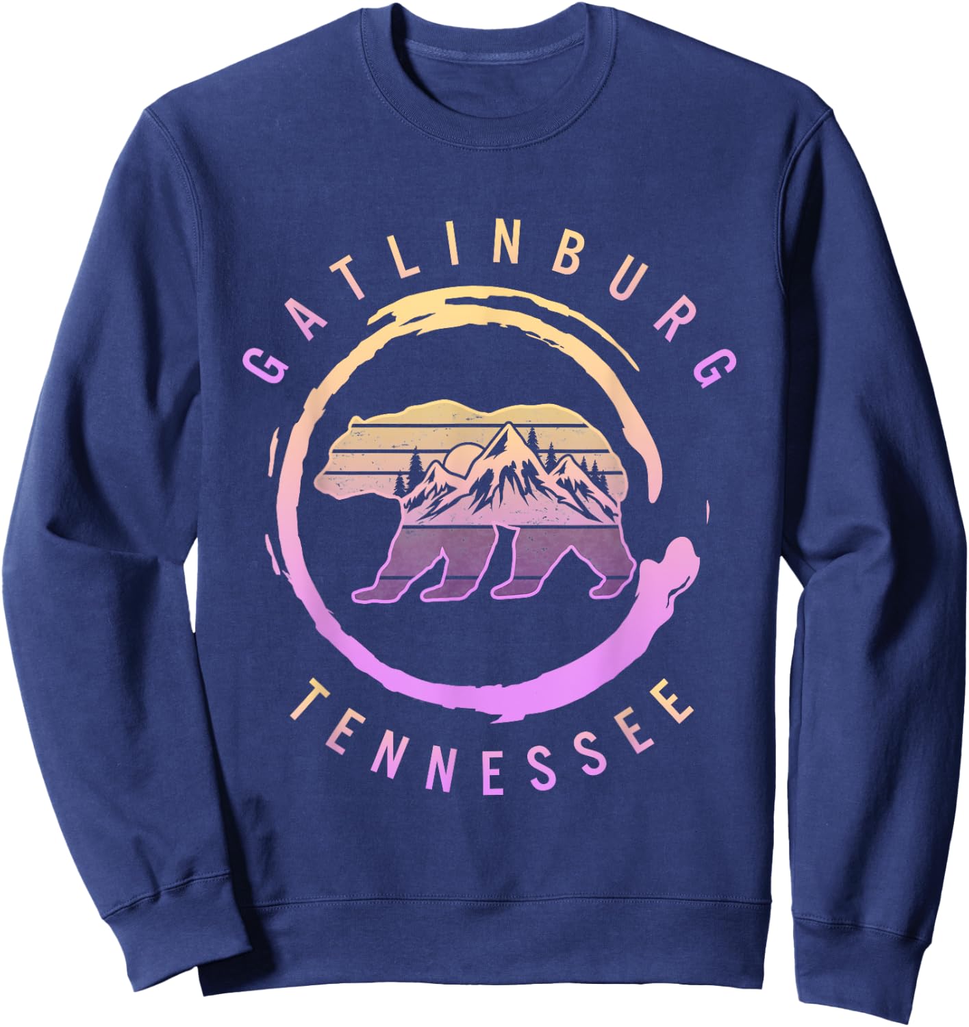 Gatlinburg Tennessee Great Smoky Mountains Bear Souvenir Sweatshirt - Sweatshirt | Navy