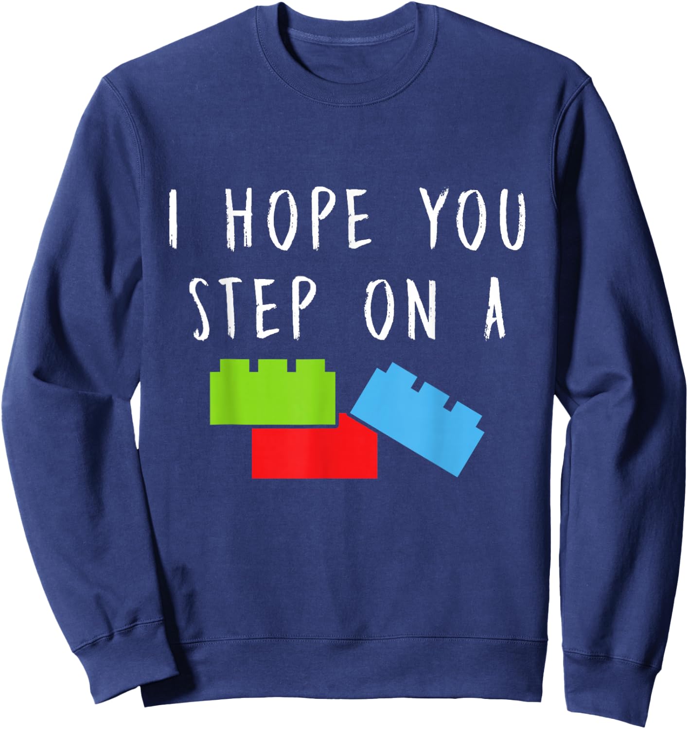 Funny Building Blocks Master Builder Bricks Construction Sweatshirt - Sweatshirt | Navy