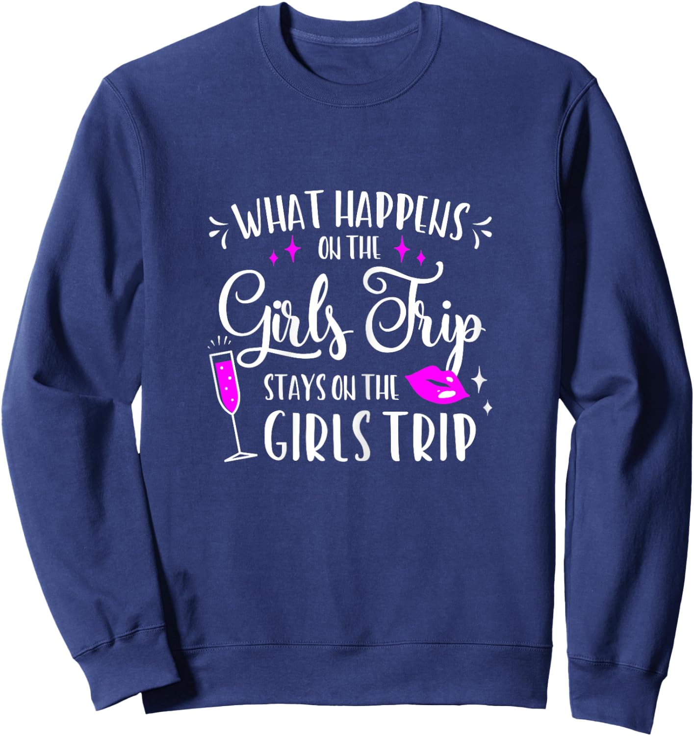 Girls Trip Getaway Matching Vacation Girls Weekend Sweatshirt - Sweatshirt | Navy