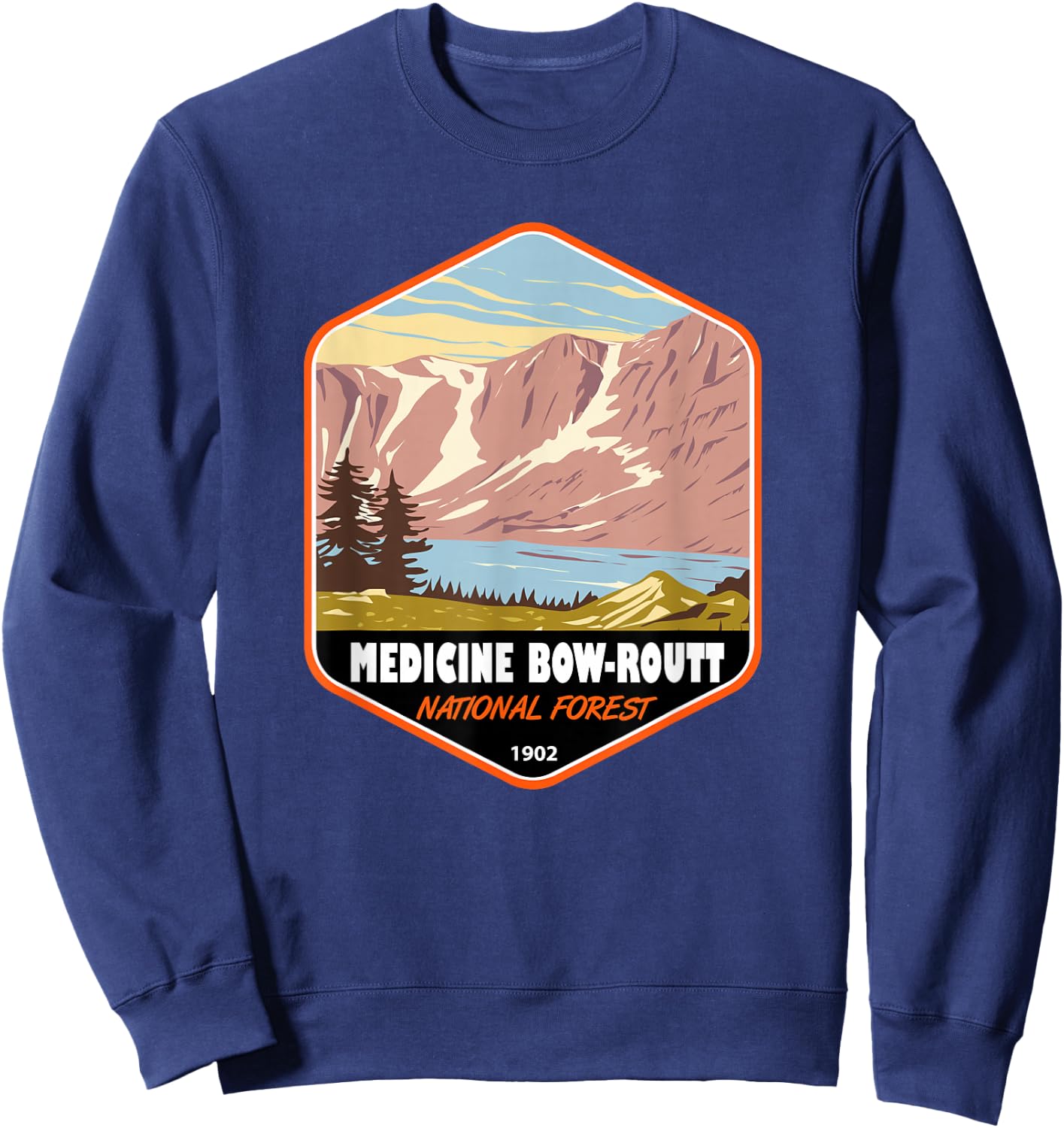 Medicine Bow Routt National Forest Badge Sweatshirt - Sweatshirt | Navy