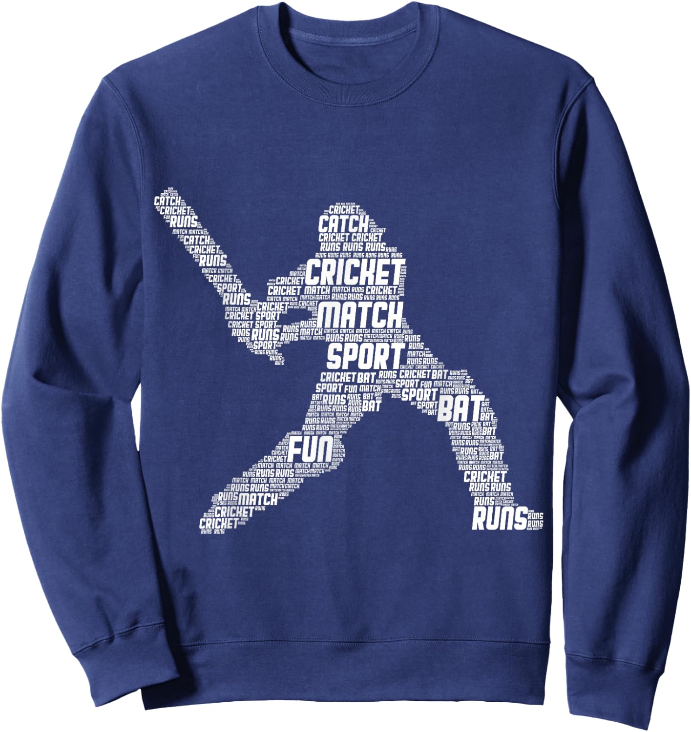 Cricket Player Men Youth Boys Kids Sweatshirt - Sweatshirt | Navy