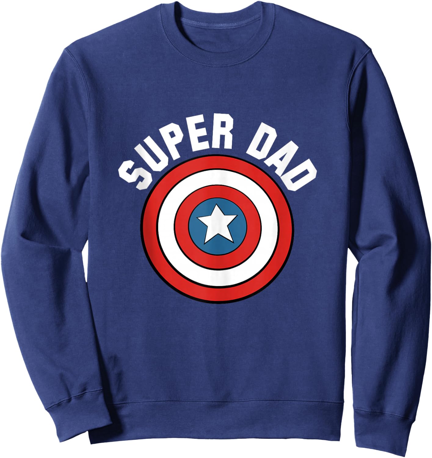 Marvel Father's Day Super Dad Captain America Shield Sweatshirt - Sweatshirt | Navy