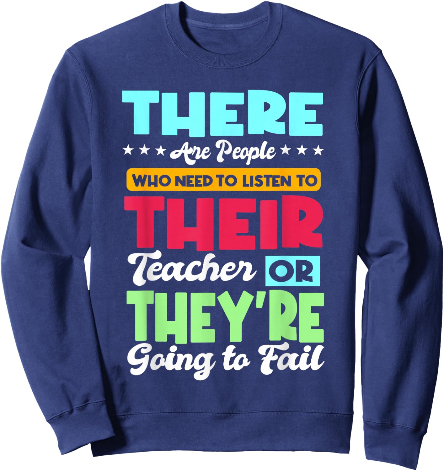 English Teacher Grammar Grammarians Grammatical Rules Sweatshirt - Sweatshirt | Navy