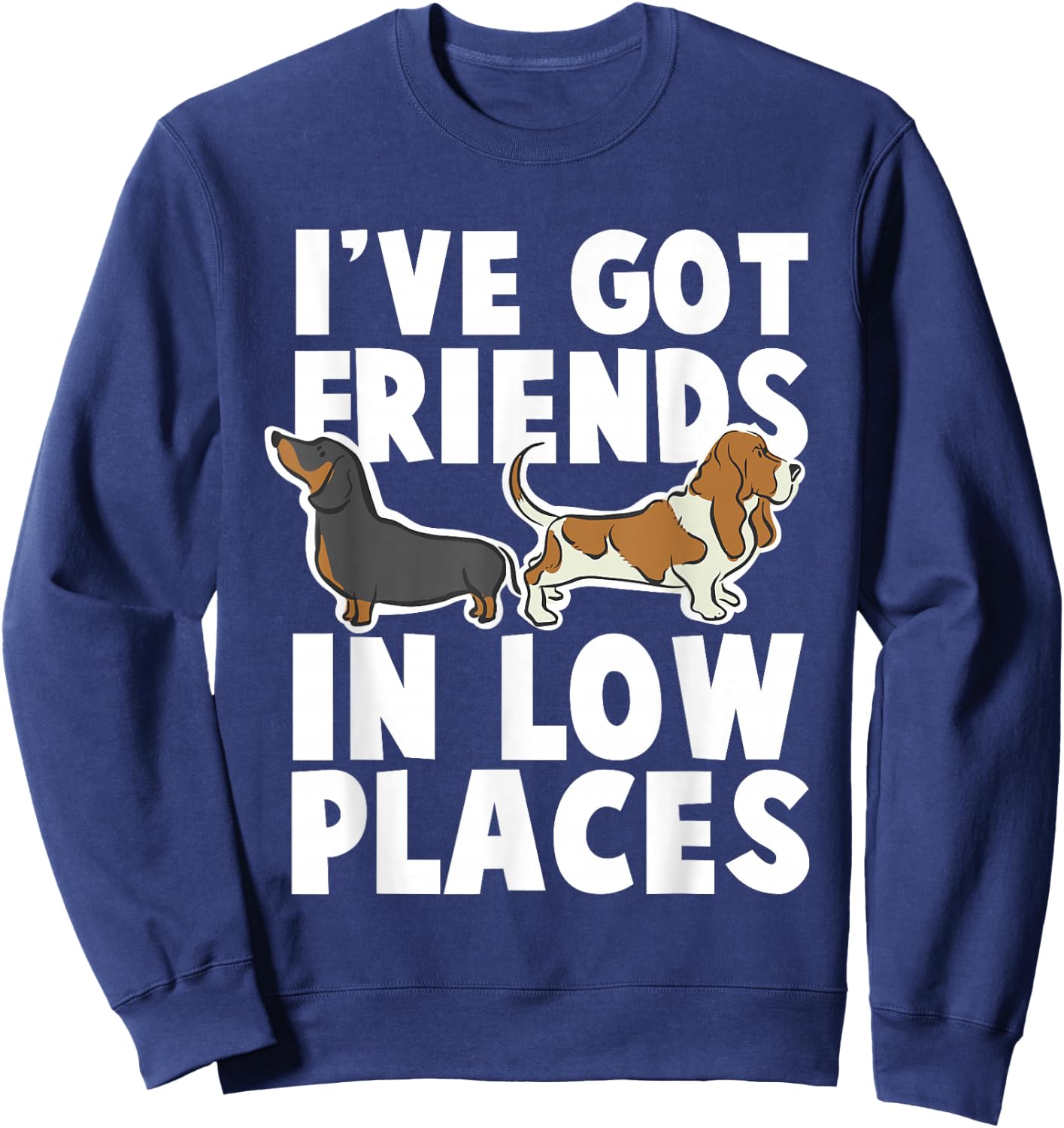 Dachshund and Basset Hound Sweatshirt - Sweatshirt | Navy