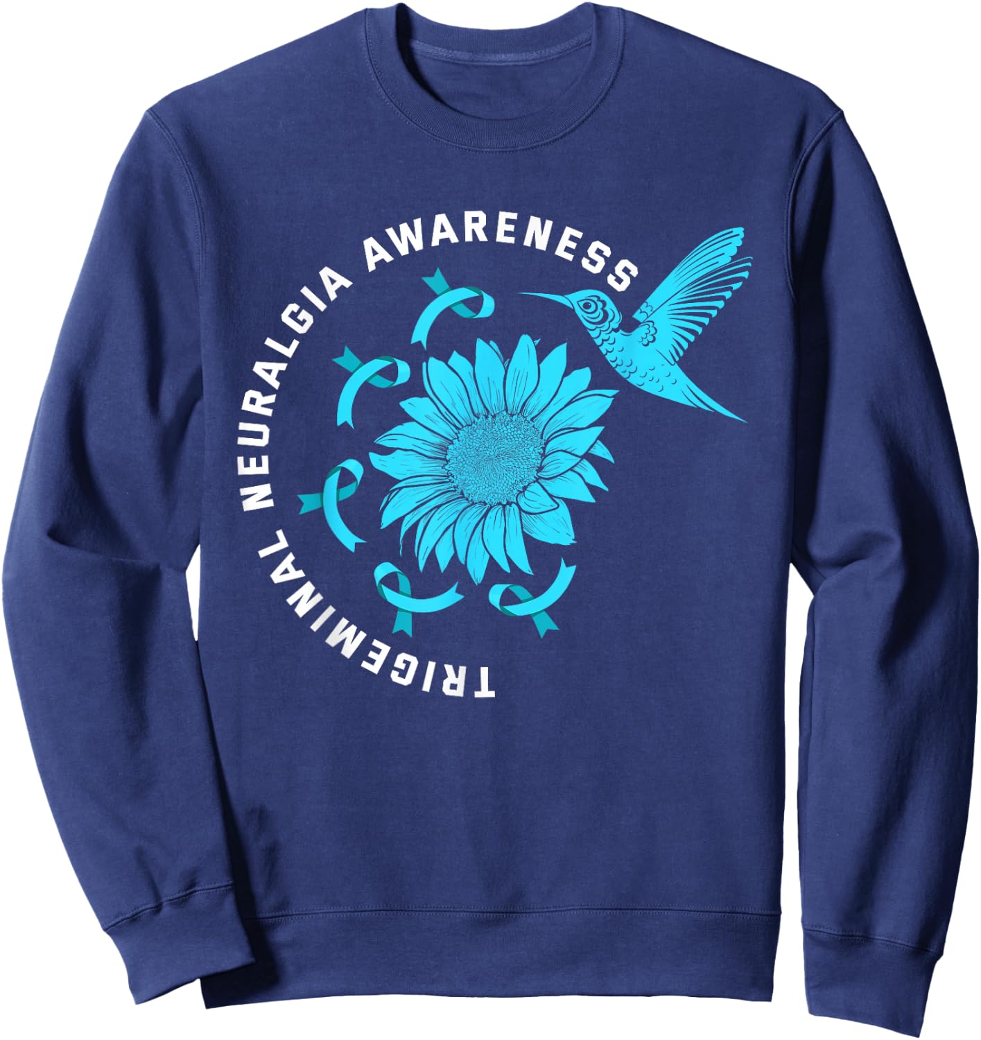 Trigeminal Neuralgia Warrior Trigeminal Neuralgia Awareness Sweatshirt - Sweatshirt | Navy