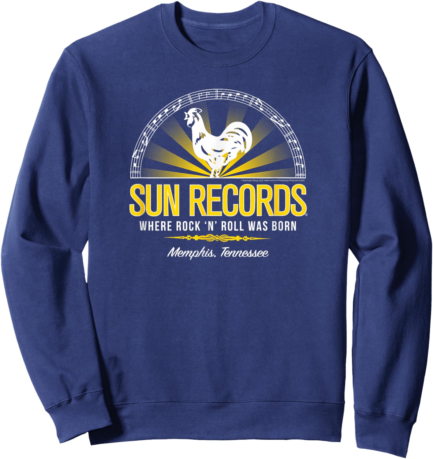 Sun Records Half Sun Where Rock N Roll Was Born Sweatshirt - Sweatshirt | Navy