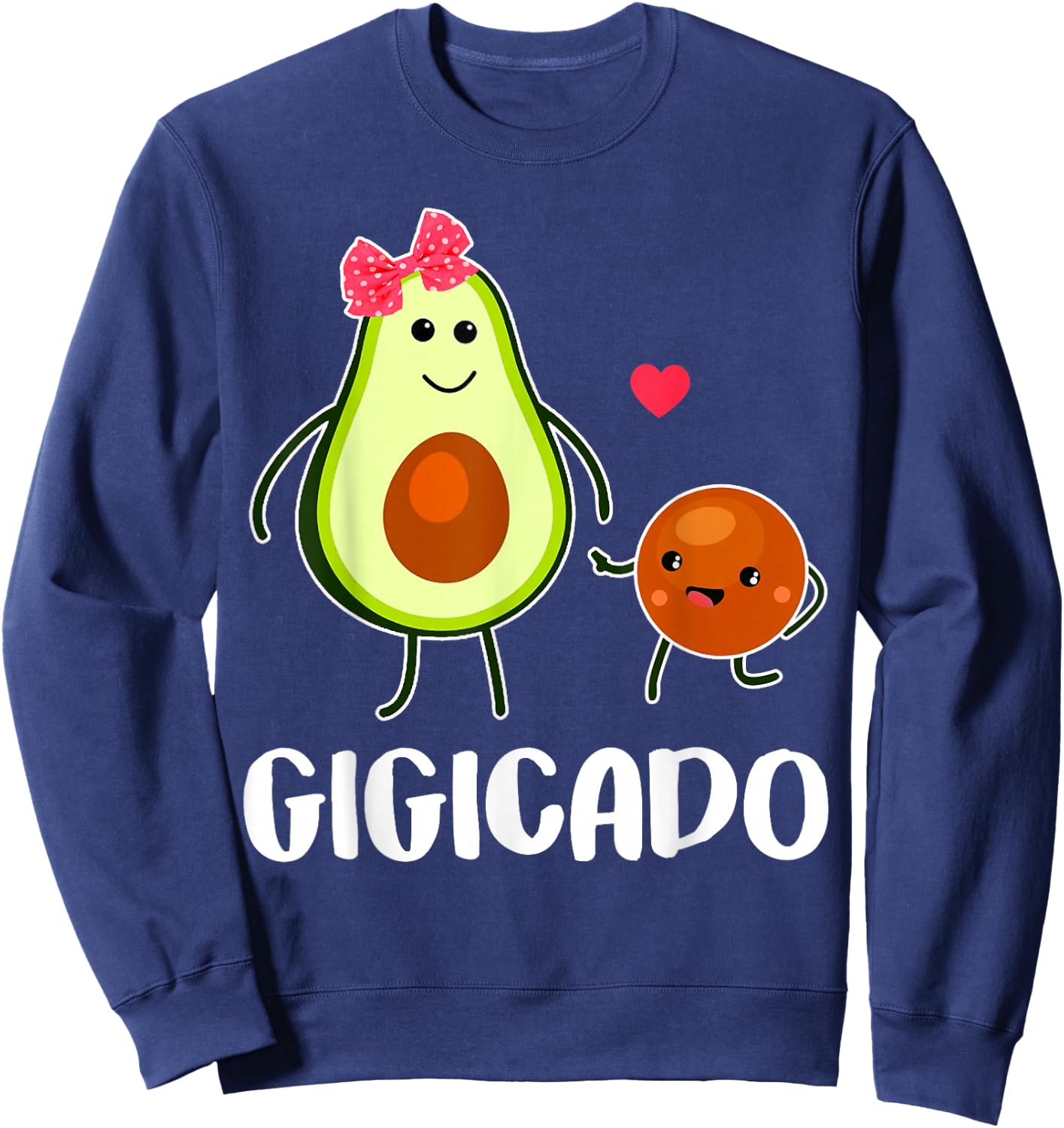 Gigicado Cute Avocado Pregnant Grandma Women Gifts Sweatshirt - Sweatshirt | Navy