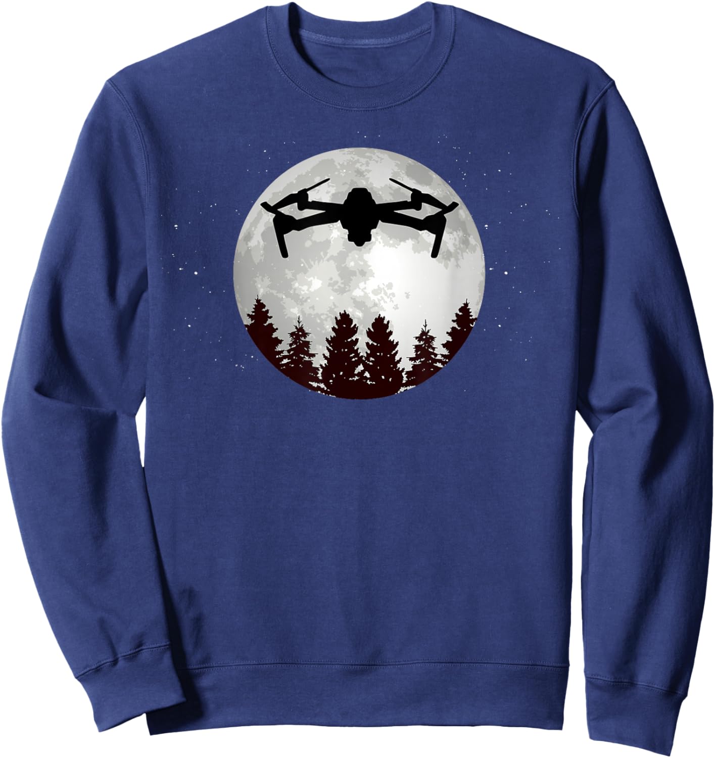 Drone Pilot -Full Moon- Funny FPV Drone Quadcopter Sweatshirt - Sweatshirt | Navy