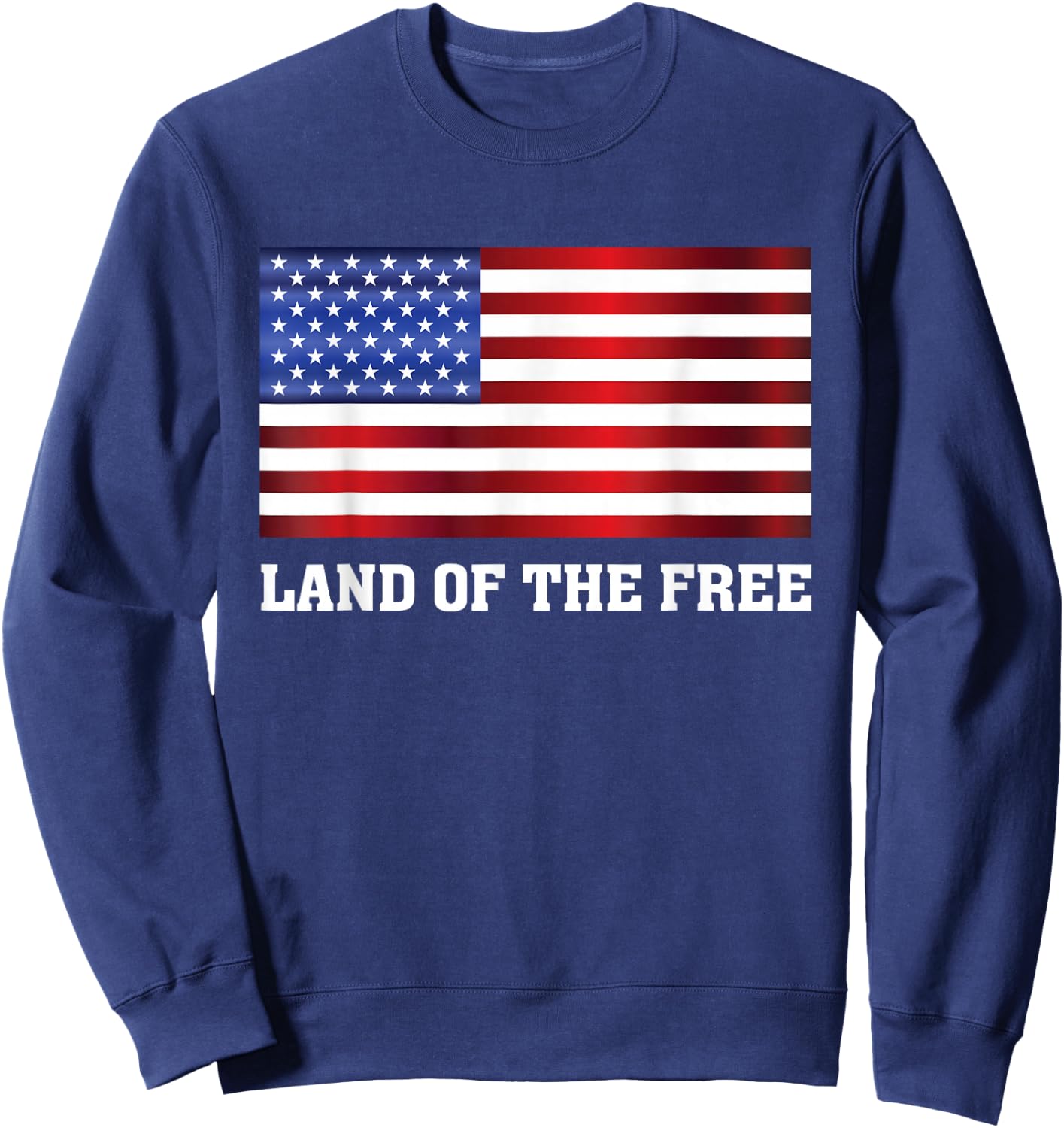 American Flag Land of the free - USA - America Pride Sweatshirt - Sweatshirt | Navy