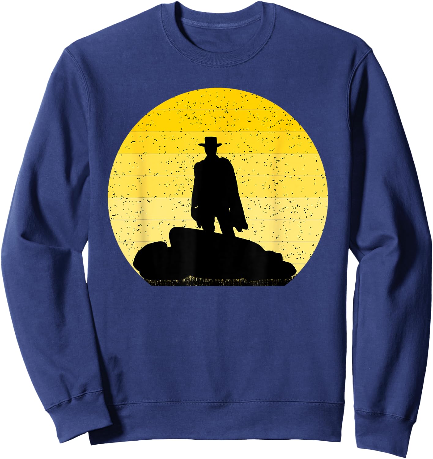 western Lone Cowboy Rancher Poncho Shirt Sweatshirt - Sweatshirt | Navy