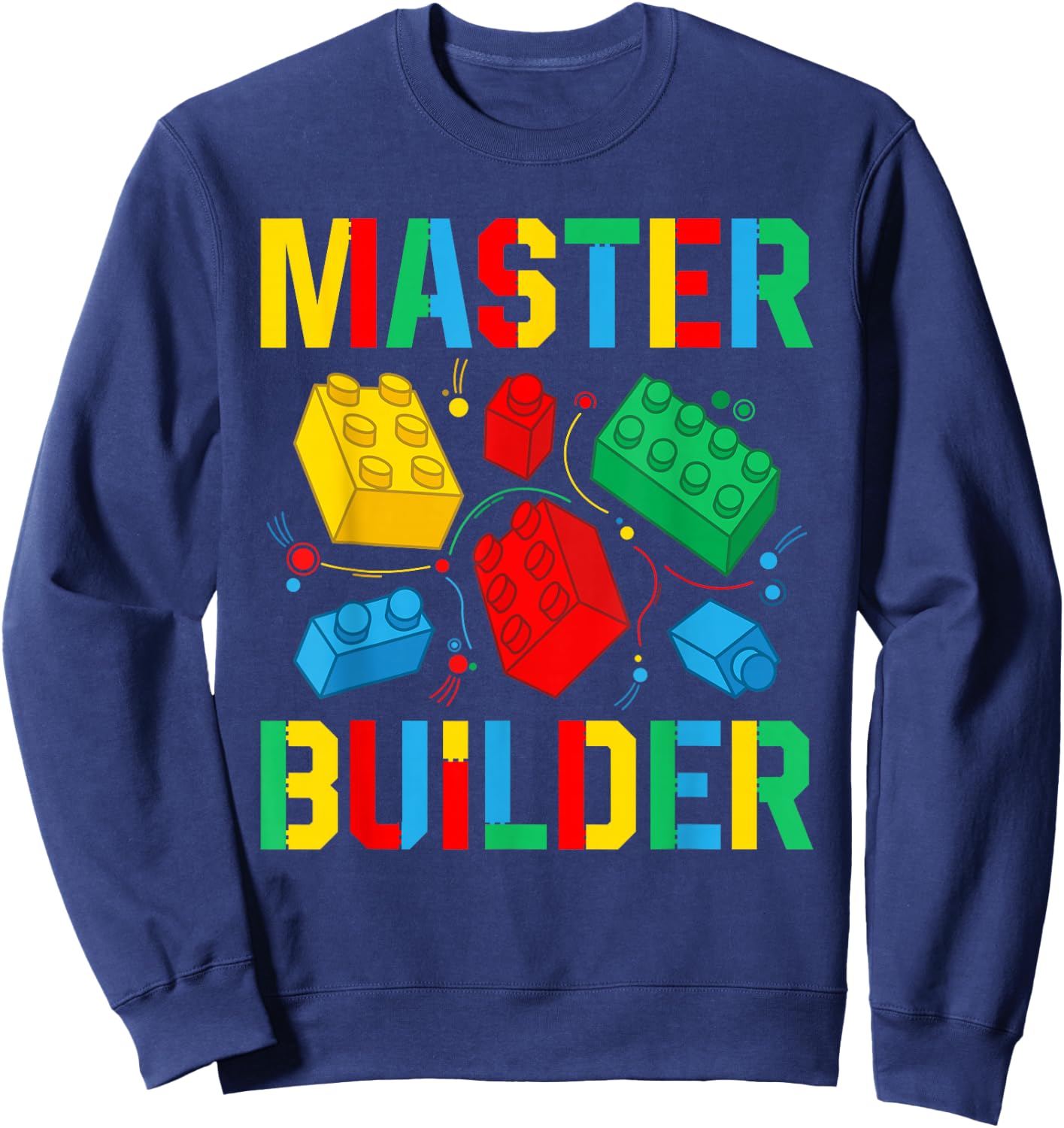 Master Builder Kids Building Blocks Brick Toy Master Builder Small Sweatshirt - Sweatshirt | Navy
