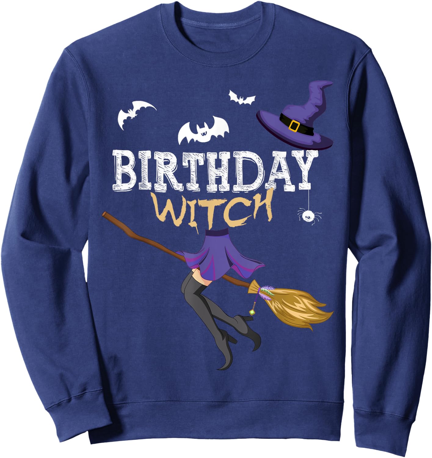 Funny Halloween I'm the Cool Birthday Witch Matching Group Sweatshirt - Sweatshirt | Navy