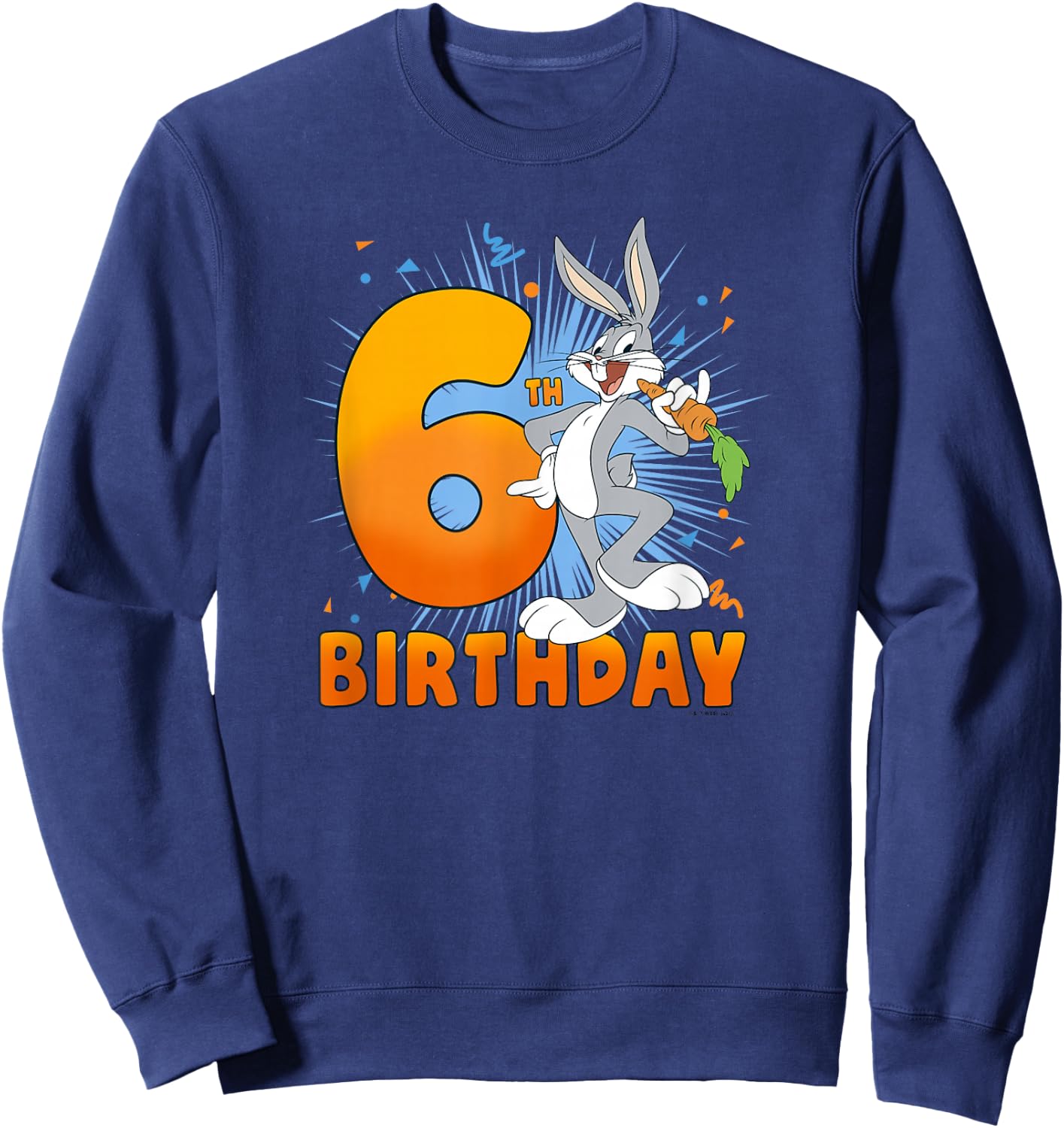 Looney Tunes Bugs Bunny 6th Birthday Sweatshirt - Sweatshirt | Navy