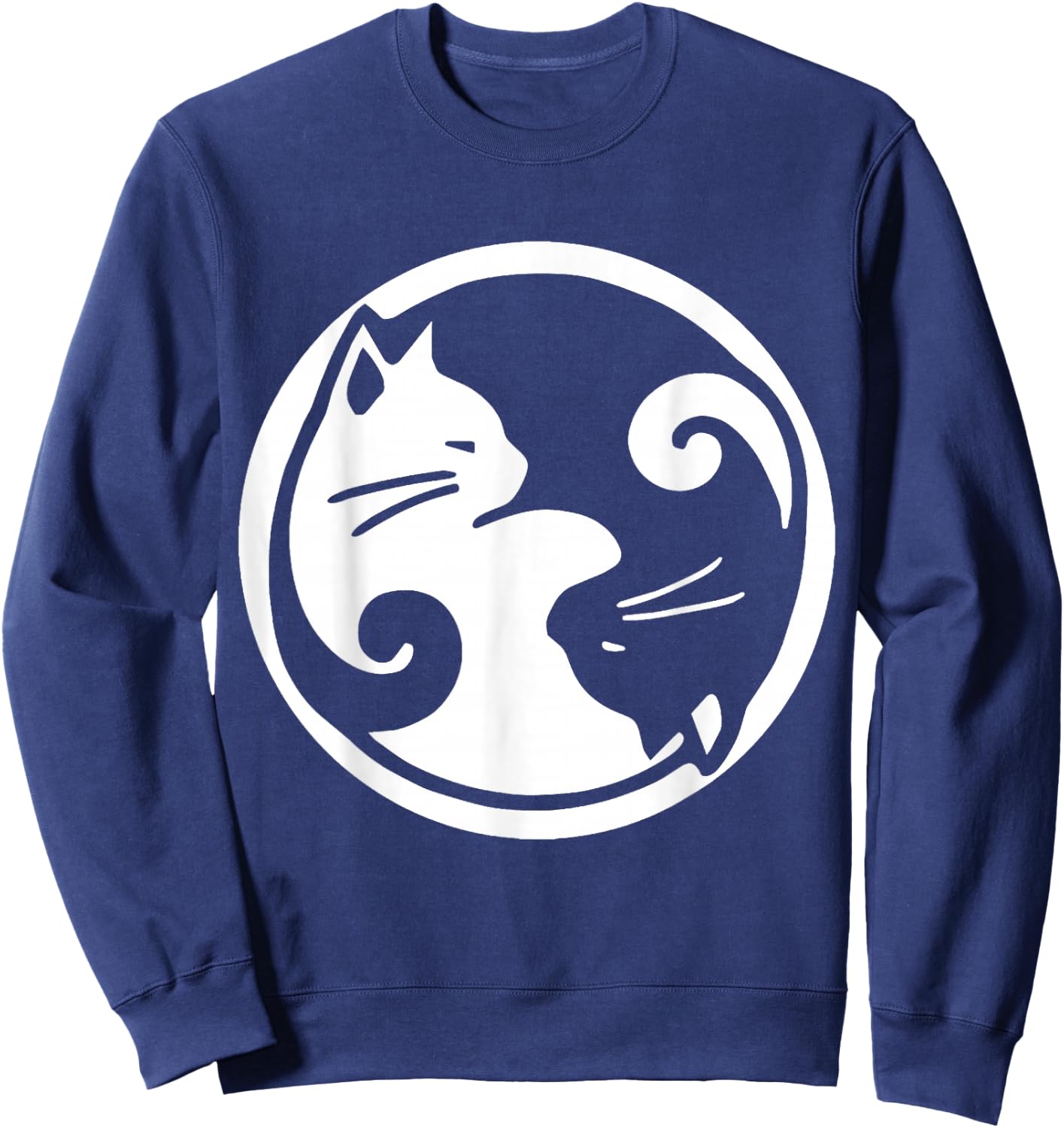 Yin Yang Cats Men Women Girls Kids Sweatshirt - Sweatshirt | Navy