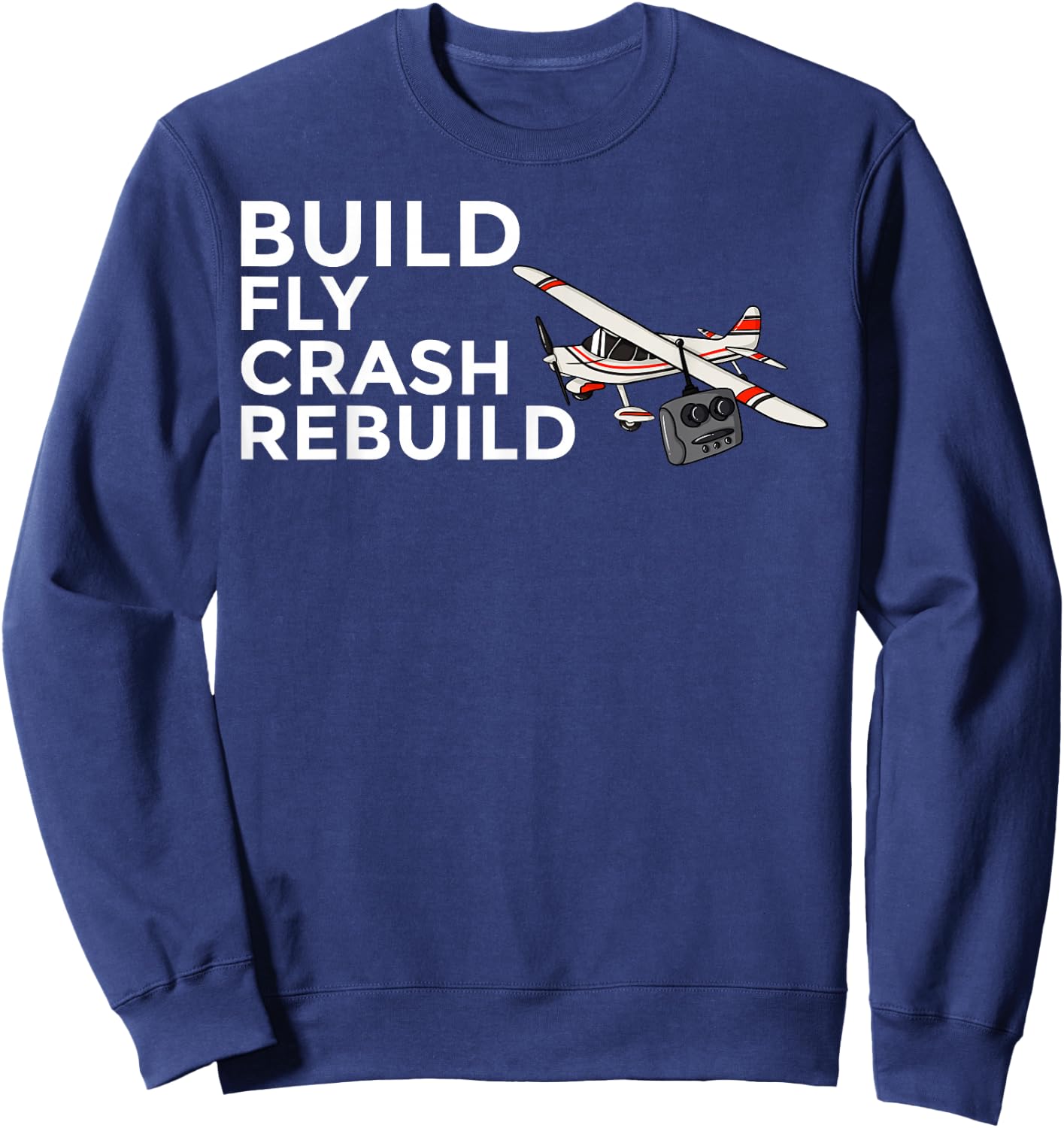 RC Plane RC Pilot Model Airplane Sweatshirt - Sweatshirt | Navy