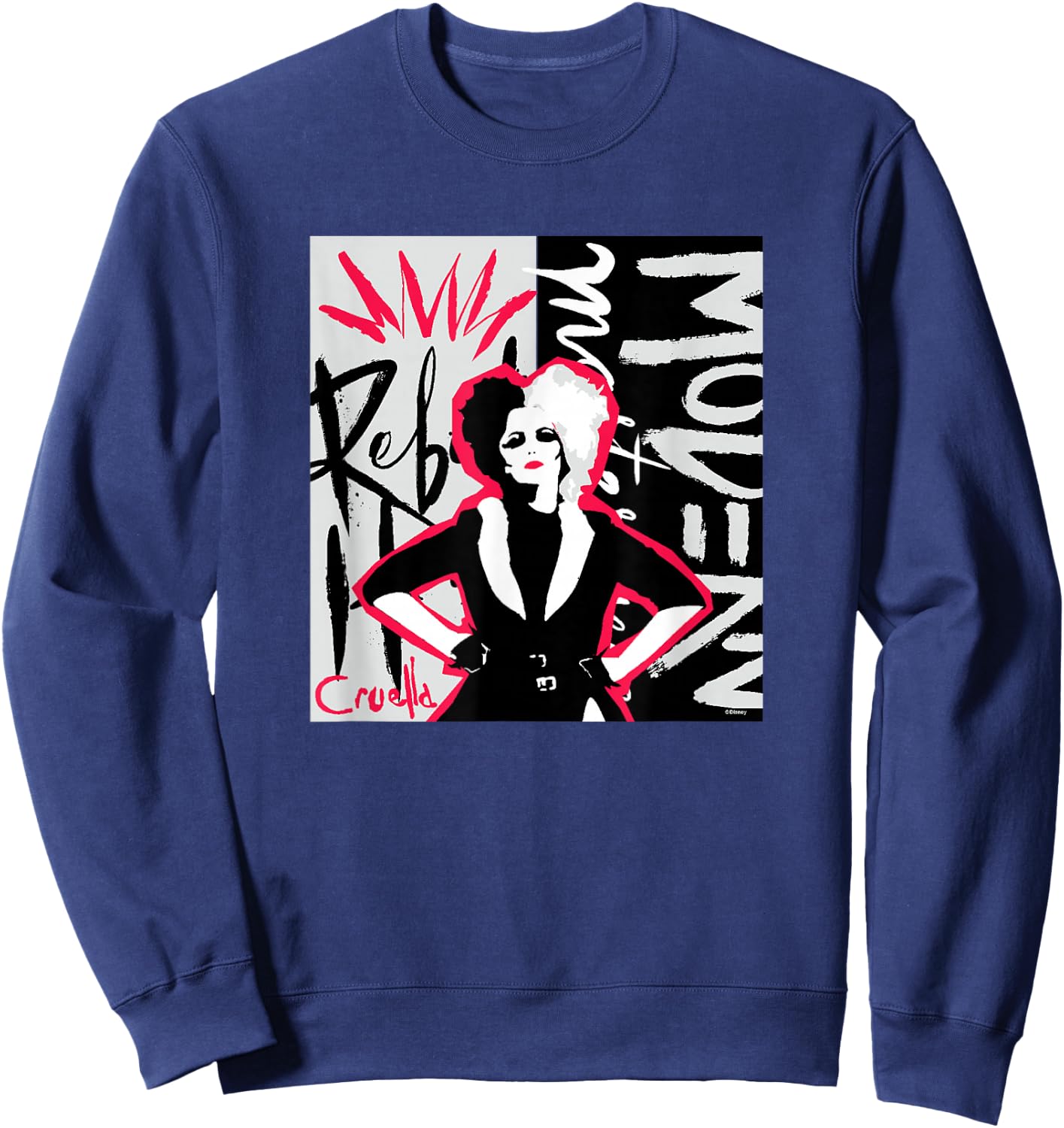 Cruella - Cruella Rebel Collage Sweatshirt - Sweatshirt | Navy