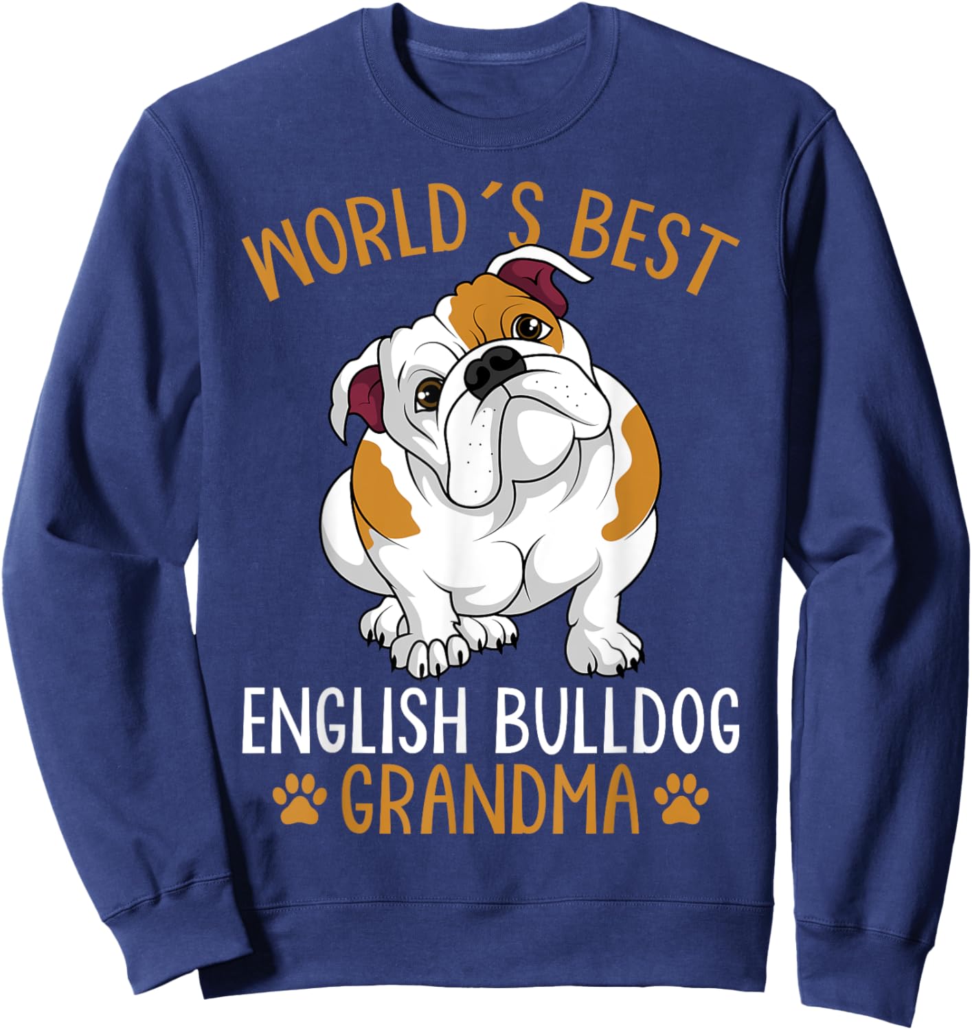 World´s Best English Bulldog Grandma Dog Owner Funny Women Sweatshirt - Sweatshirt | Navy