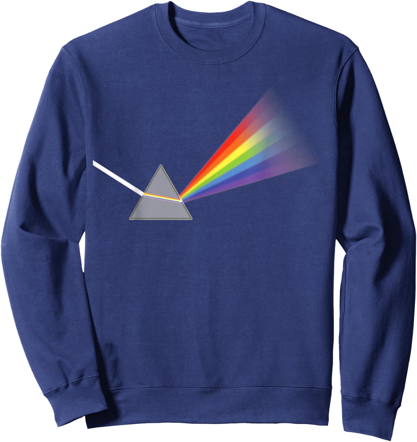 Prism Refraction And Dispersion Of Light In Physics Themed Sweatshirt - Sweatshirt | Navy