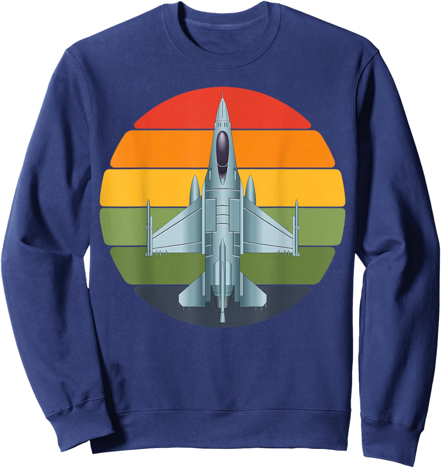 Jet Fighter Retro Jet Aeroplane Pilot Gifts Children Sweatshirt - Sweatshirt | Navy