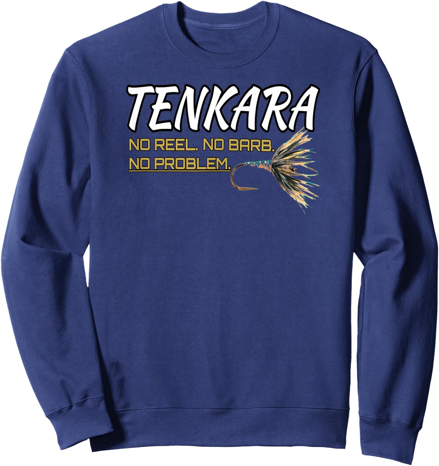 Black Fly Tenkara Fly Fishing Shirts Sweatshirt - Sweatshirt | Navy