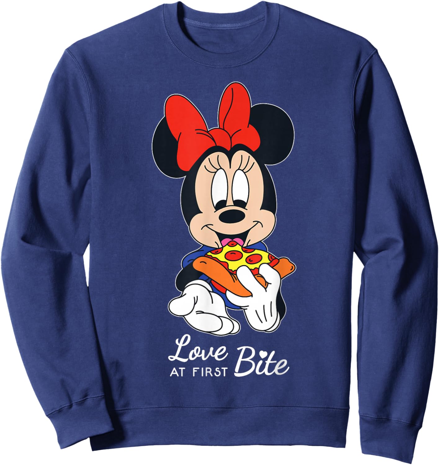 Disney Minnie Mouse Pizza Love at First Bite Sweatshirt - Sweatshirt | Navy