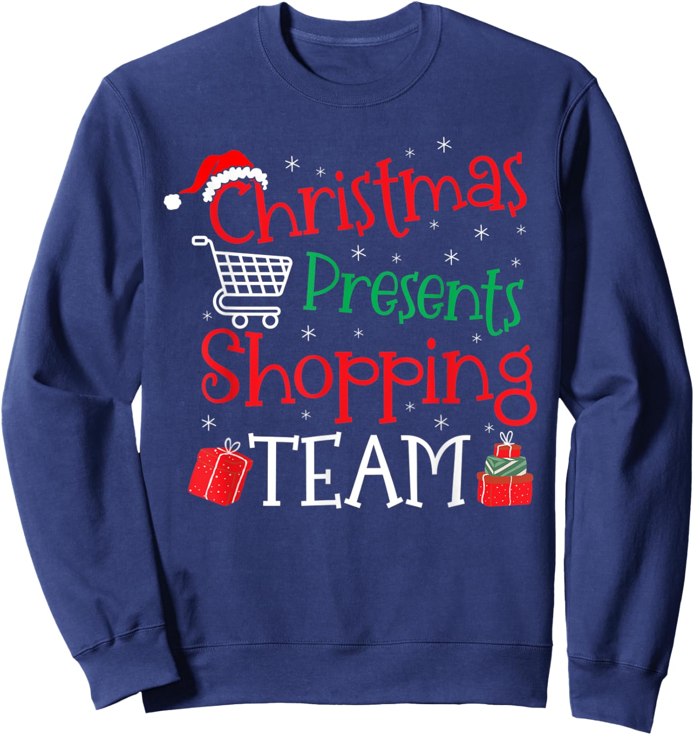 Christmas Presents Shopping Team Sweatshirt - Sweatshirt | Navy