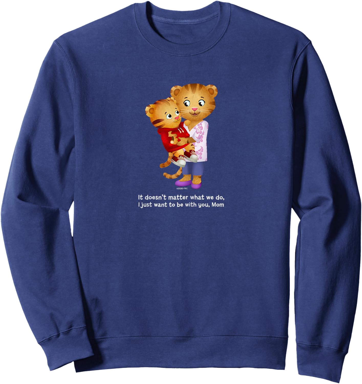 Daniel and Mom Tiger (Dark Shirt) Sweatshirt - Sweatshirt | Navy