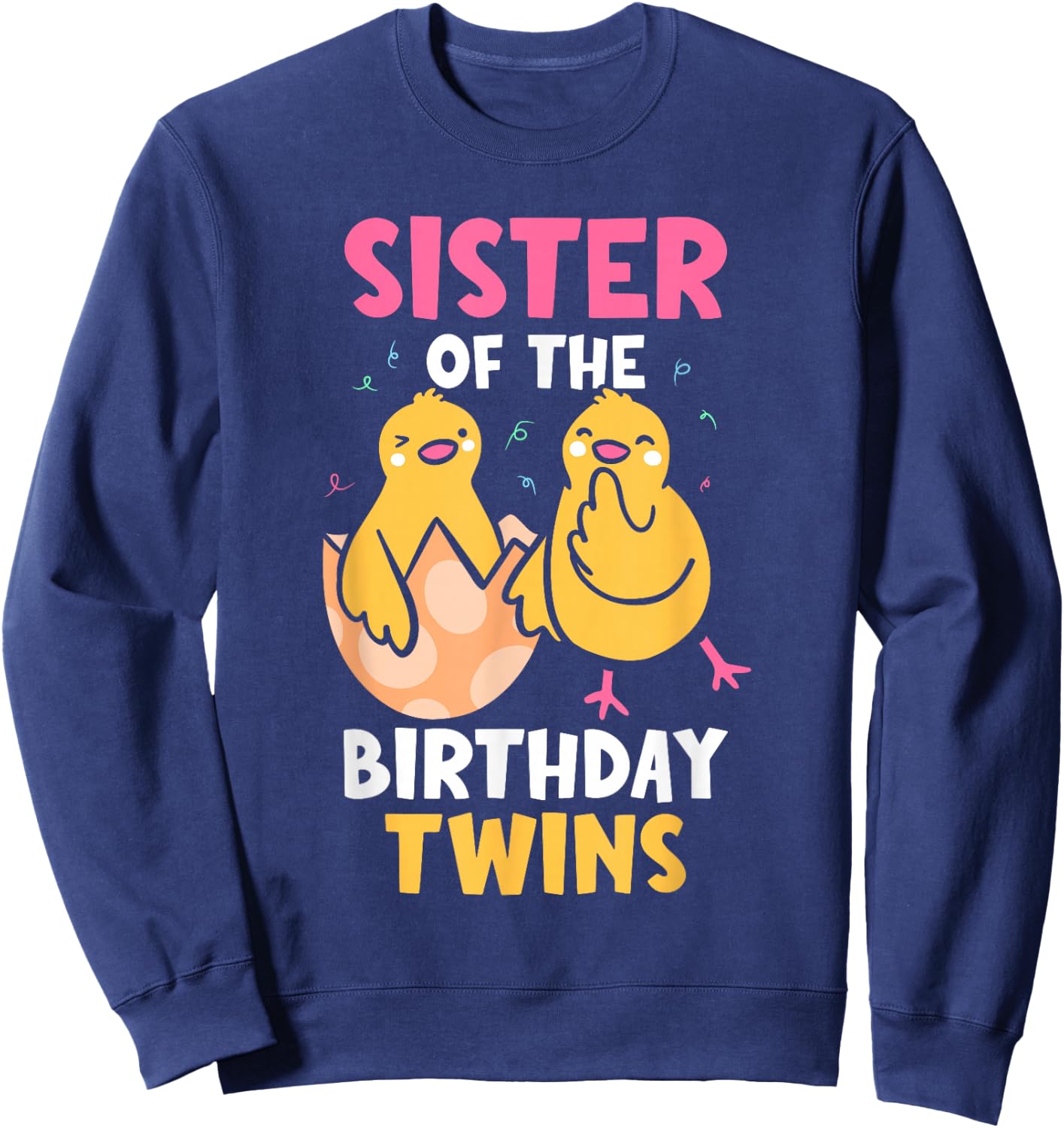 Die Schwester Der Geburtstagszwillinge Zwilling Birthday Sweatshirt - Sweatshirt | Navy