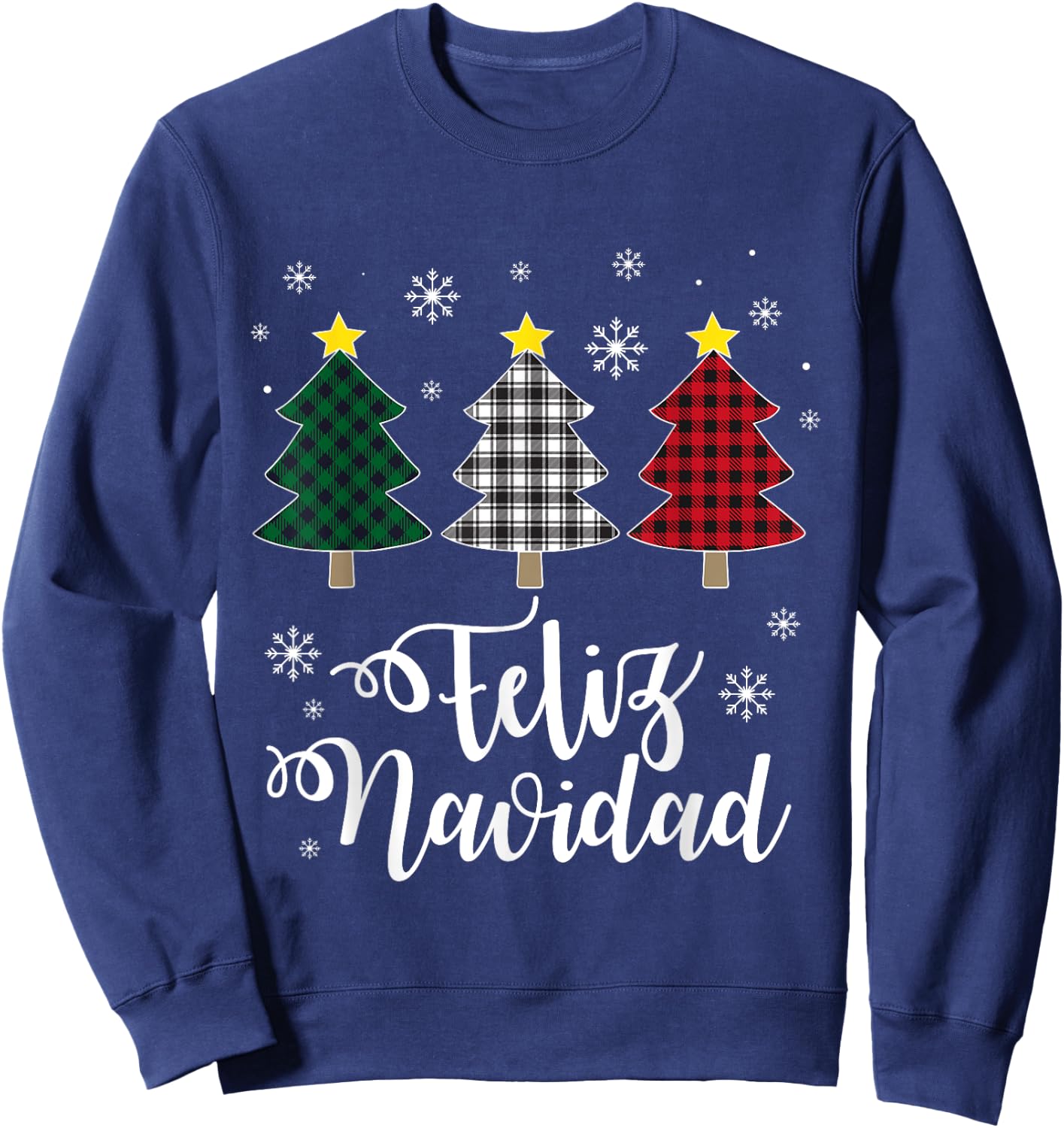 Feliz Navidad Matching Family Christmas Spanish Mexican Xmas Sweatshirt - Sweatshirt | Navy
