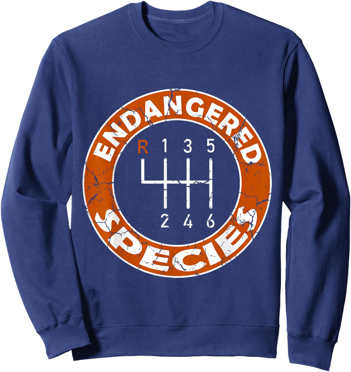 Save The Manuals Stick Shift Car Lover Sweatshirt - Sweatshirt | Navy