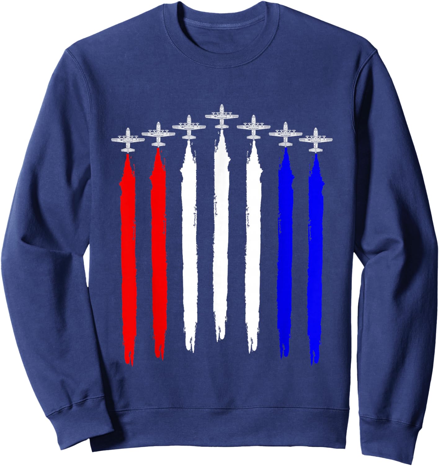 C-130 Hercules Gunship Military Aircraft Red White Blue C130 Sweatshirt - Sweatshirt | Navy