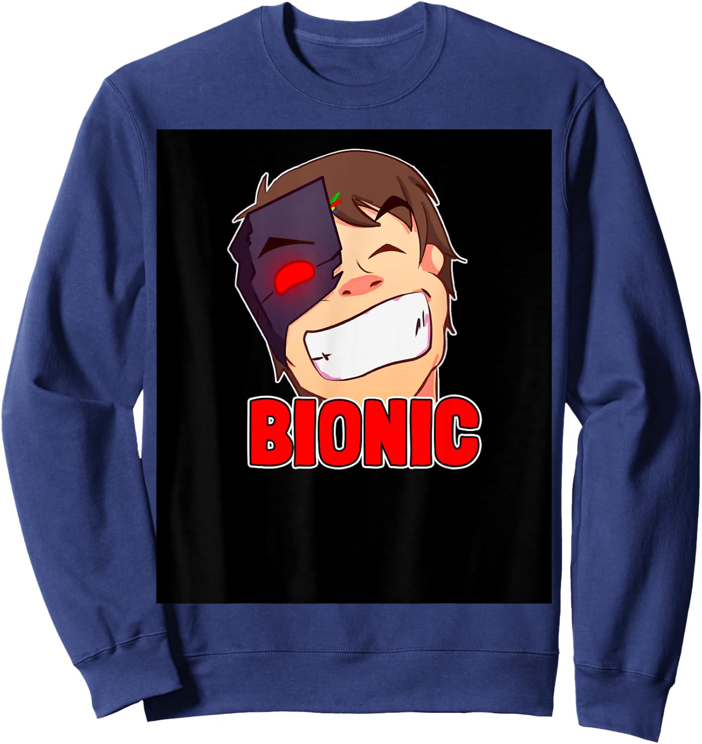 Retro Style Bionic Love Gaming for Kids, Women and Men Sweatshirt - Sweatshirt | Navy