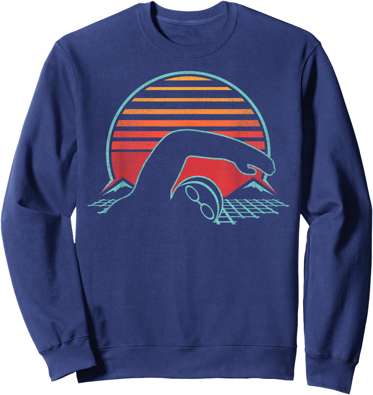 Swimming Retro Vintage 80s Style Swimmer Gift Sweatshirt - Sweatshirt | Navy