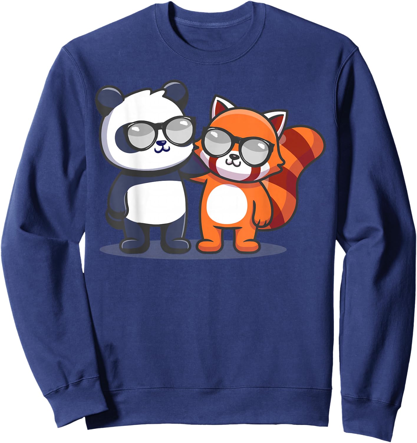 Panda Bear Hugs Red Panda Funny Red Pandas Lover Graphic Sweatshirt - Sweatshirt | Navy