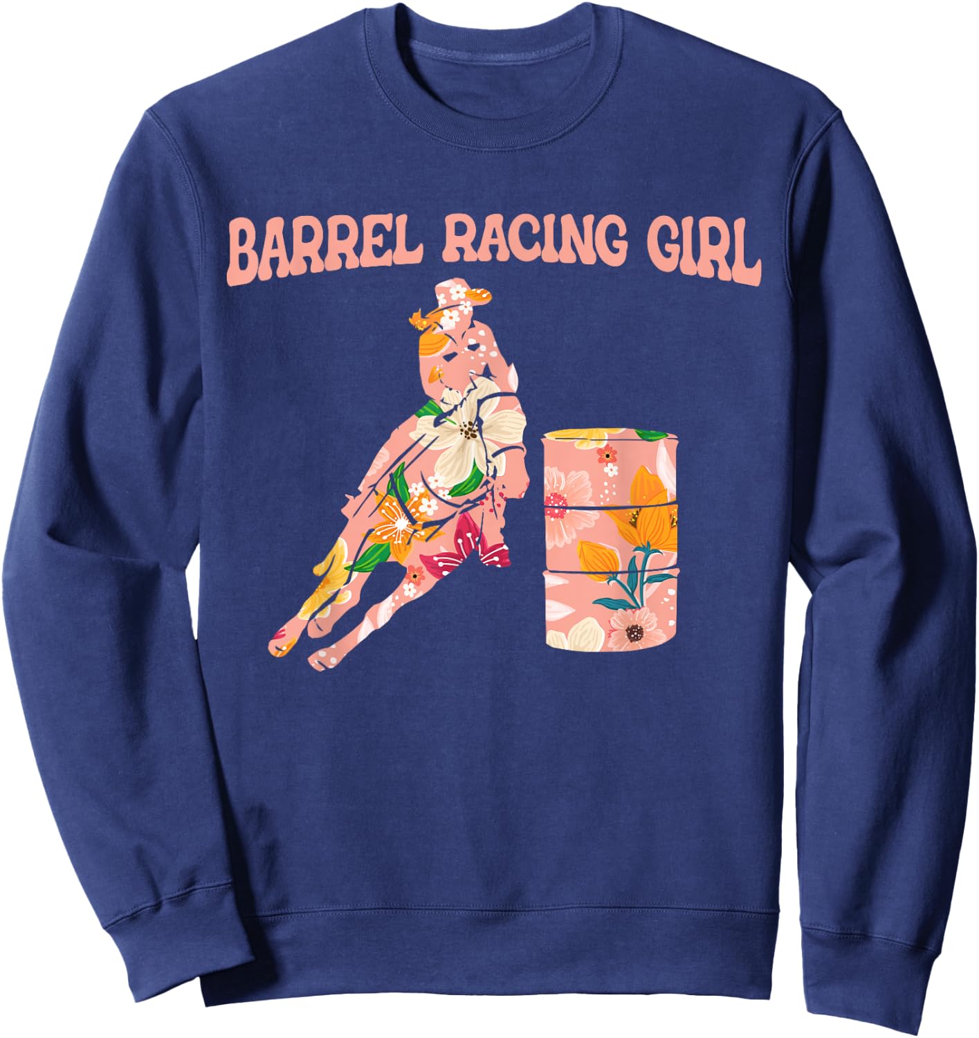 Barrel Racing Western Riding Rodeo Horse Riding Barrel Racing Sweatshirt - Sweatshirt | Navy
