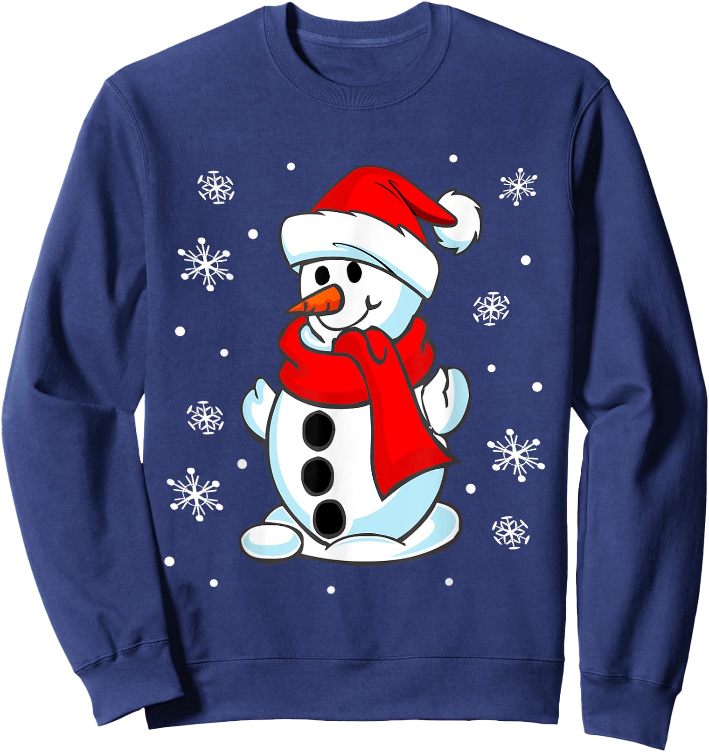 Funny Christmas Snowman Cute Santa Men Women kids Gift Sweatshirt - Sweatshirt | Navy