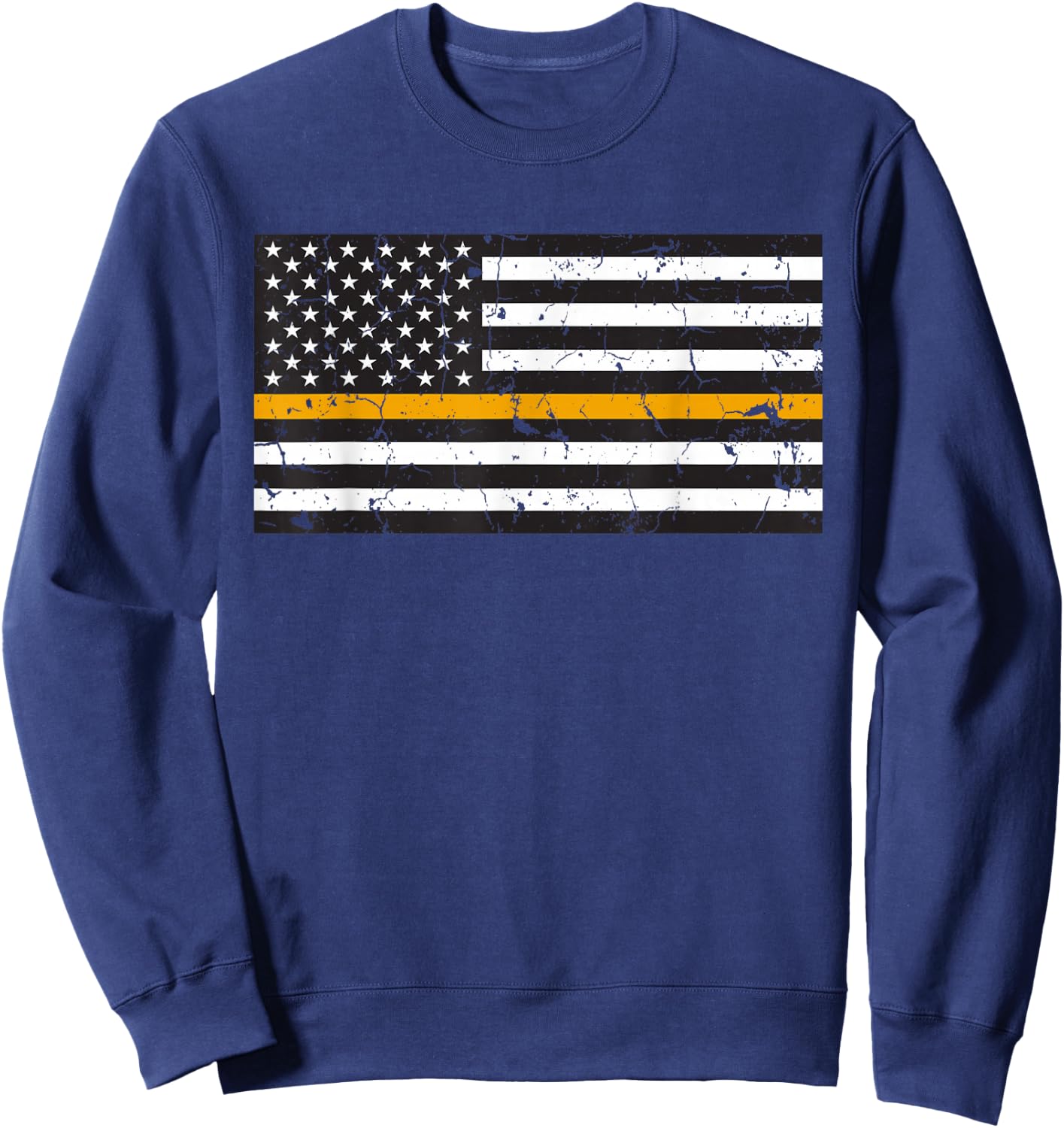 American Flag With Orange Stripe Search And Rescue SAR Sweatshirt - Sweatshirt | Navy