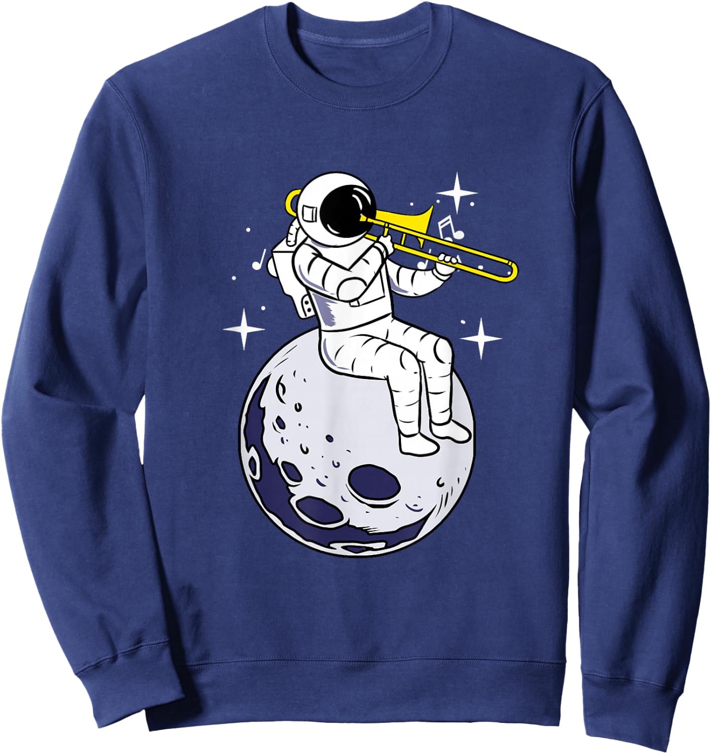Astronaut Playing Trombone Sweatshirt - Sweatshirt | Navy