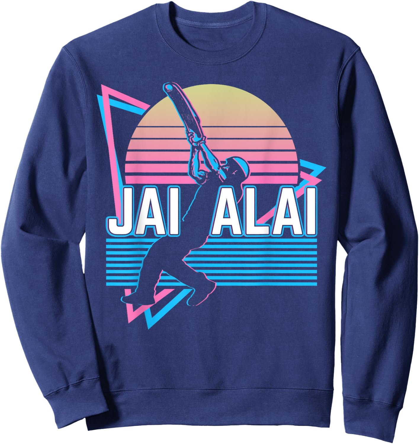 Jai Alai Player Retro Sweatshirt - Sweatshirt | Navy