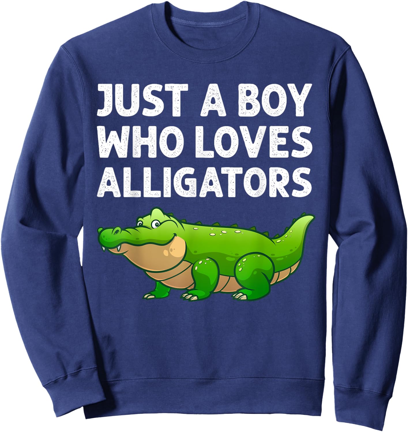 Funny Alligator Design Boys Kids Men Reptile Gator Lovers Sweatshirt - Sweatshirt | Navy