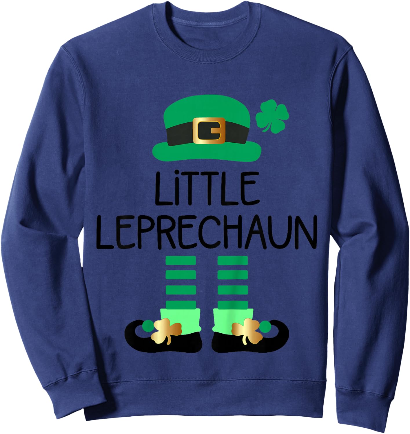 Boys St Patricks Day Toddler Little Leprechaun Costume Baby Sweatshirt - Sweatshirt | Navy