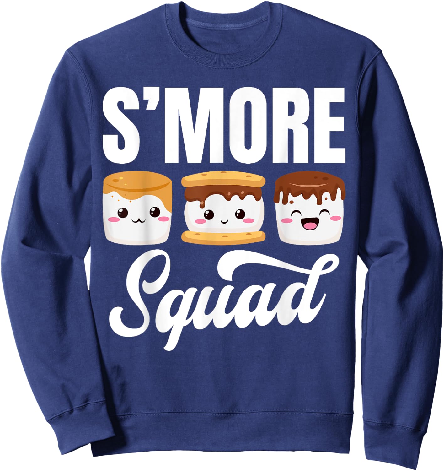 Smore Squad Camping Campfire Chocolate Marshmallow S'mores Sweatshirt - Sweatshirt | Navy