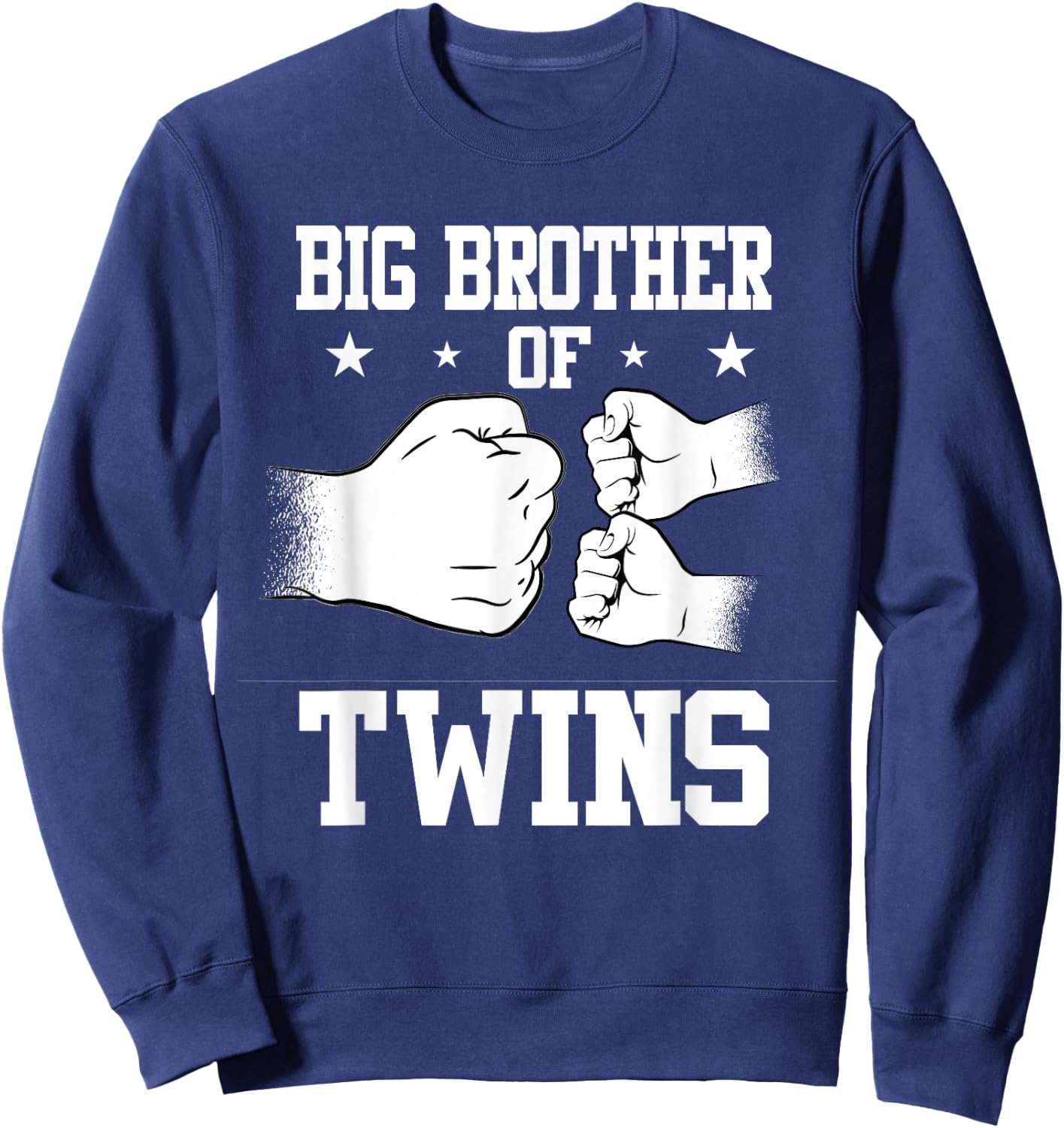 Big Brother of Twins Older Brother of Twin Announcement Sweatshirt - Sweatshirt | Navy