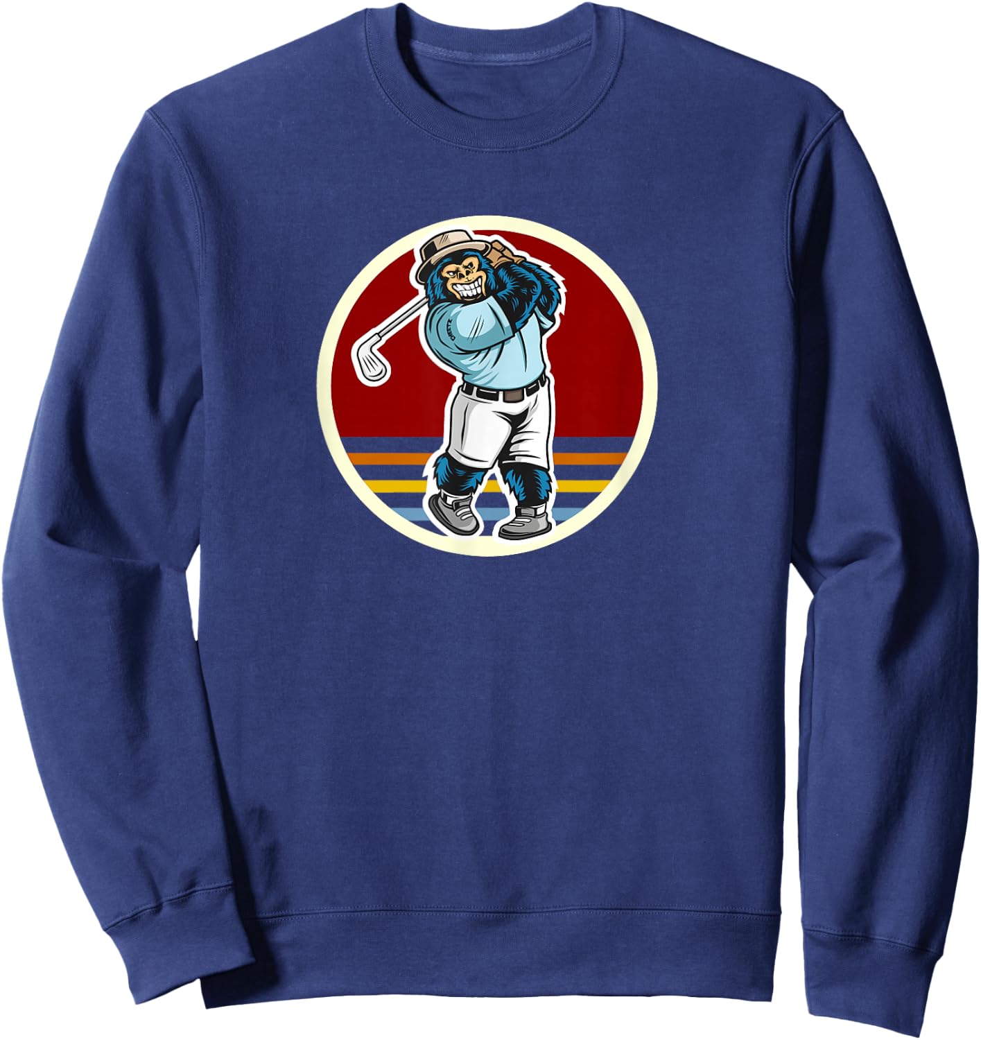 Gorilla Golf | Strong Golfer | Powerful Swing | Funny Joke Sweatshirt - Sweatshirt | Navy