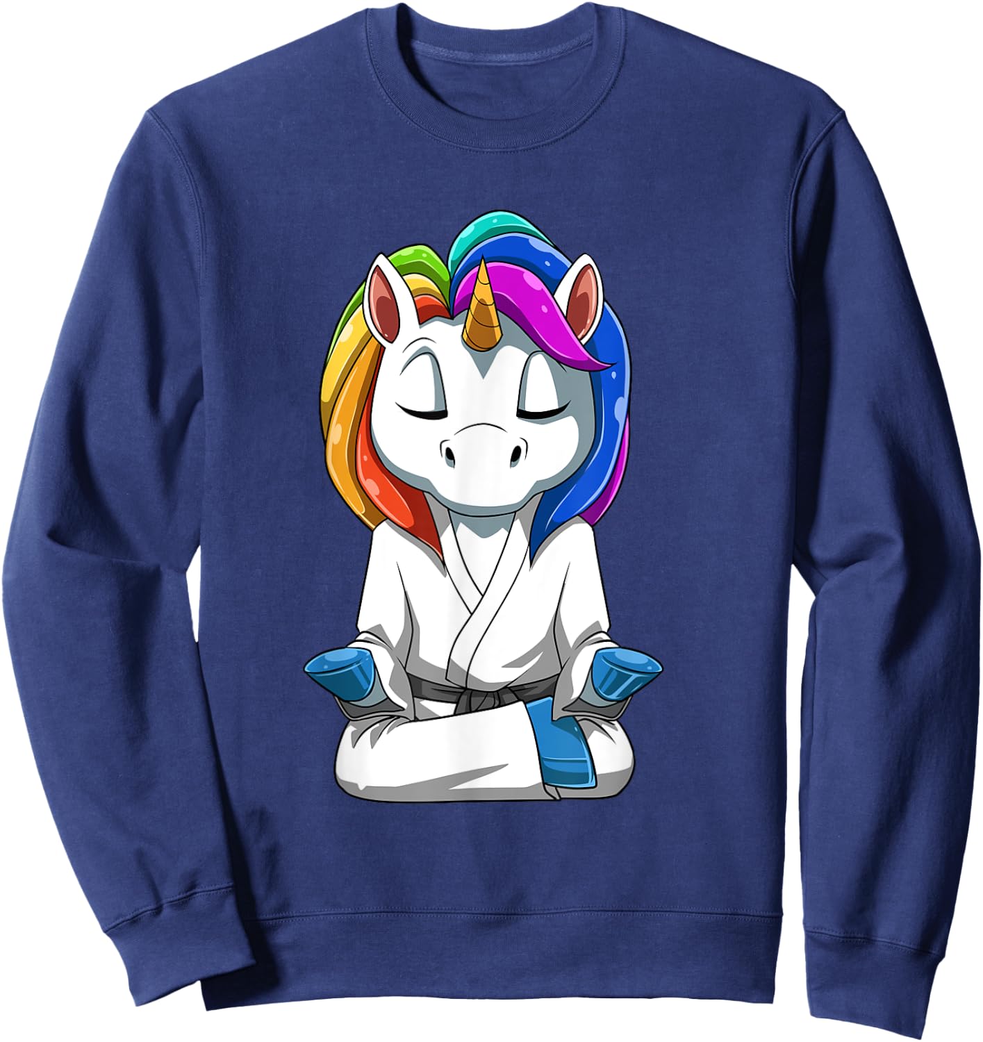 Cute BJJ Unicorn - Jiu Jitsu and Grappling Sweatshirt - Sweatshirt | Navy