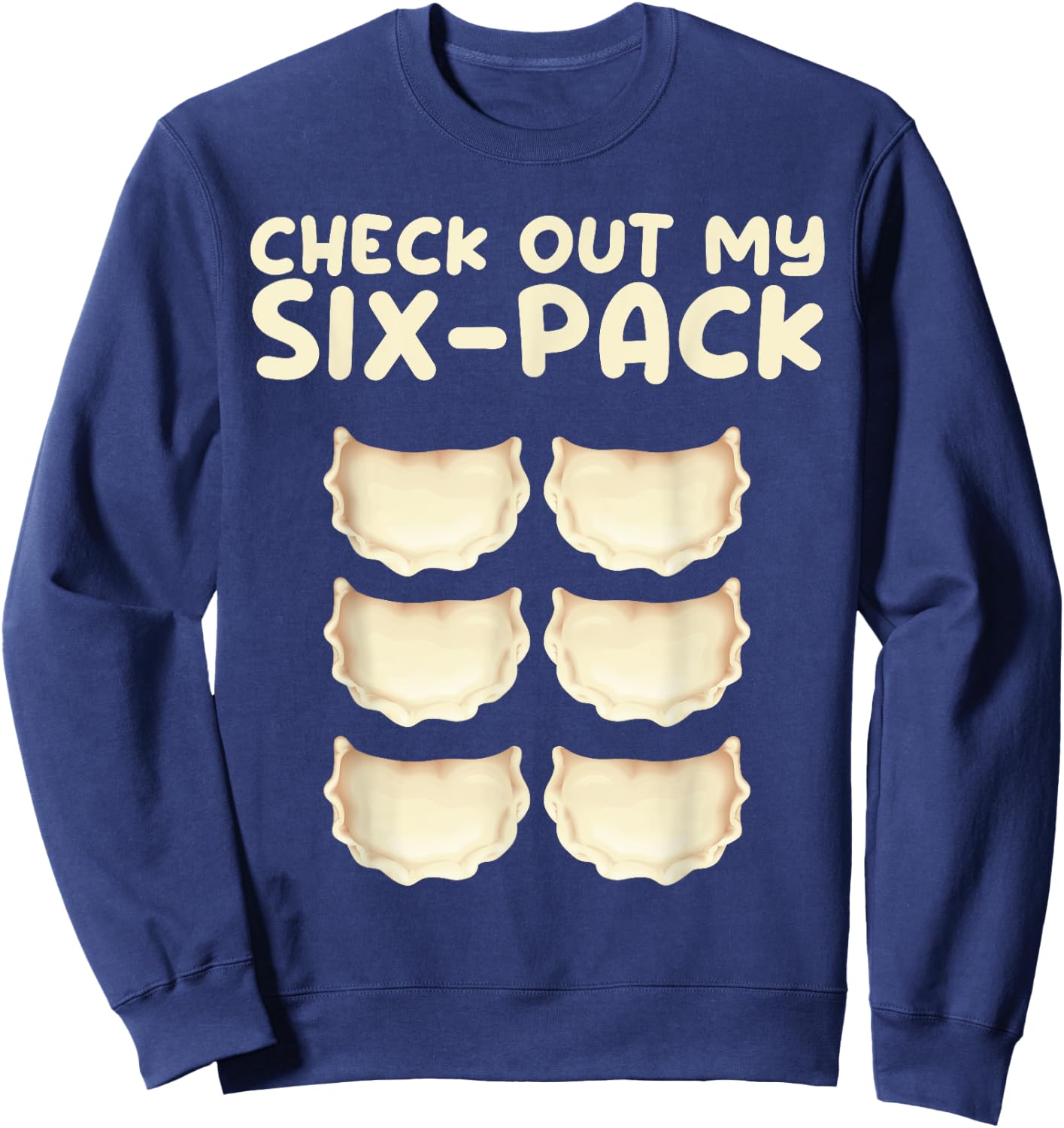 Funny Pierogi Art Men Women Kids Pierogi Polish Dumplings Sweatshirt - Sweatshirt | Navy