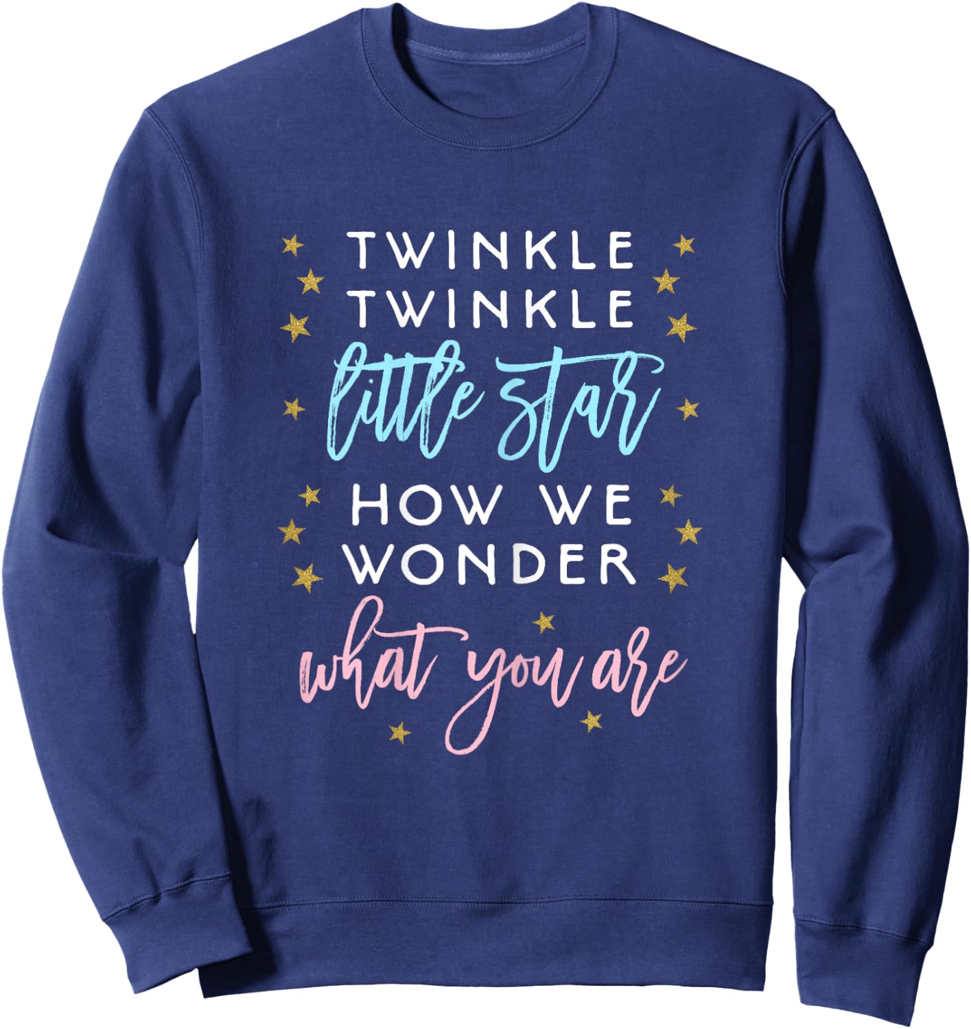 Twinkle Little Star Gender Reveal Shirt Baby Shower Gift Sweatshirt - Sweatshirt | Navy