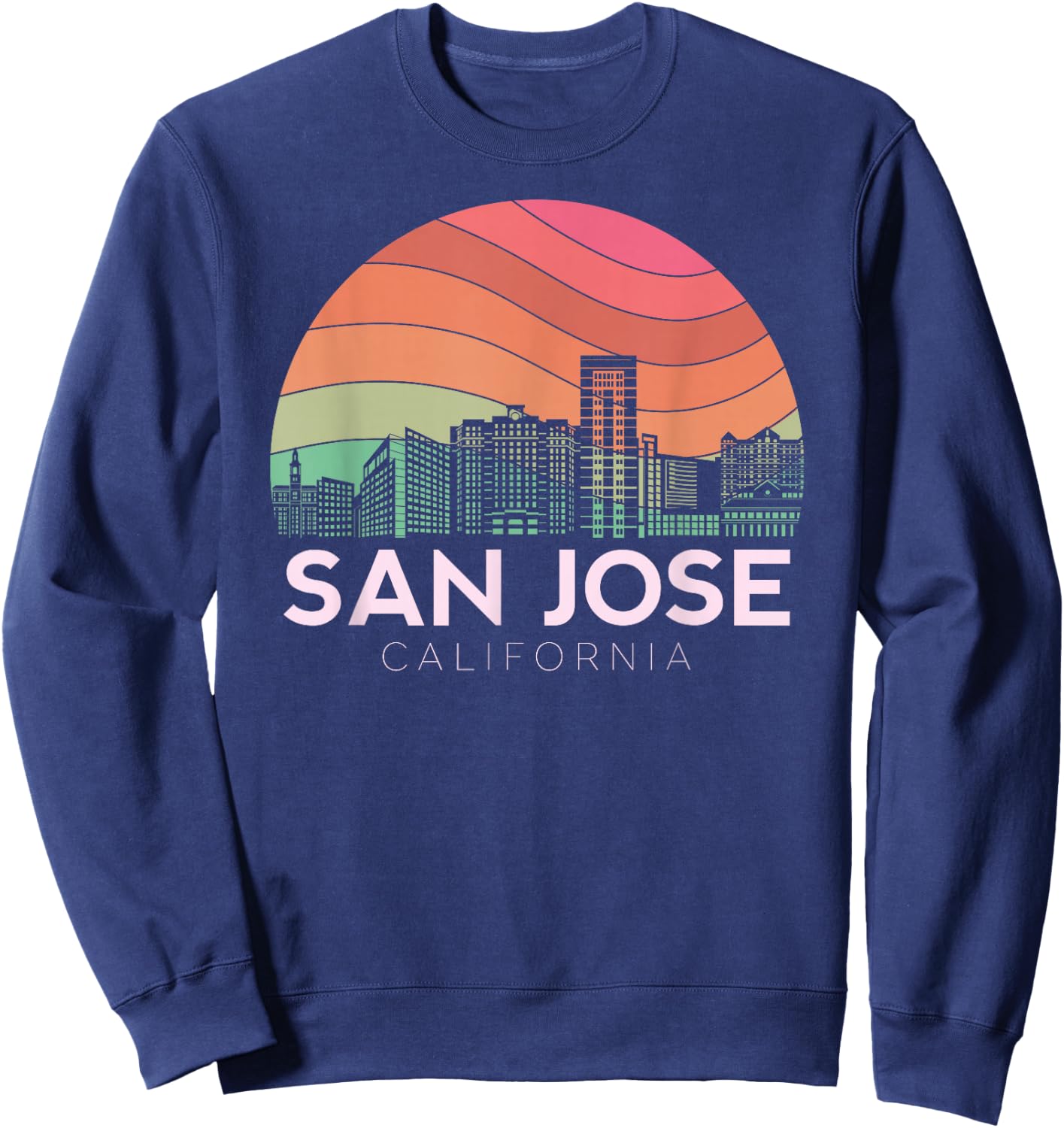 San Jose California USA Flag Nor Cal Bear Bay Area Tech City Sweatshirt - Sweatshirt | Navy
