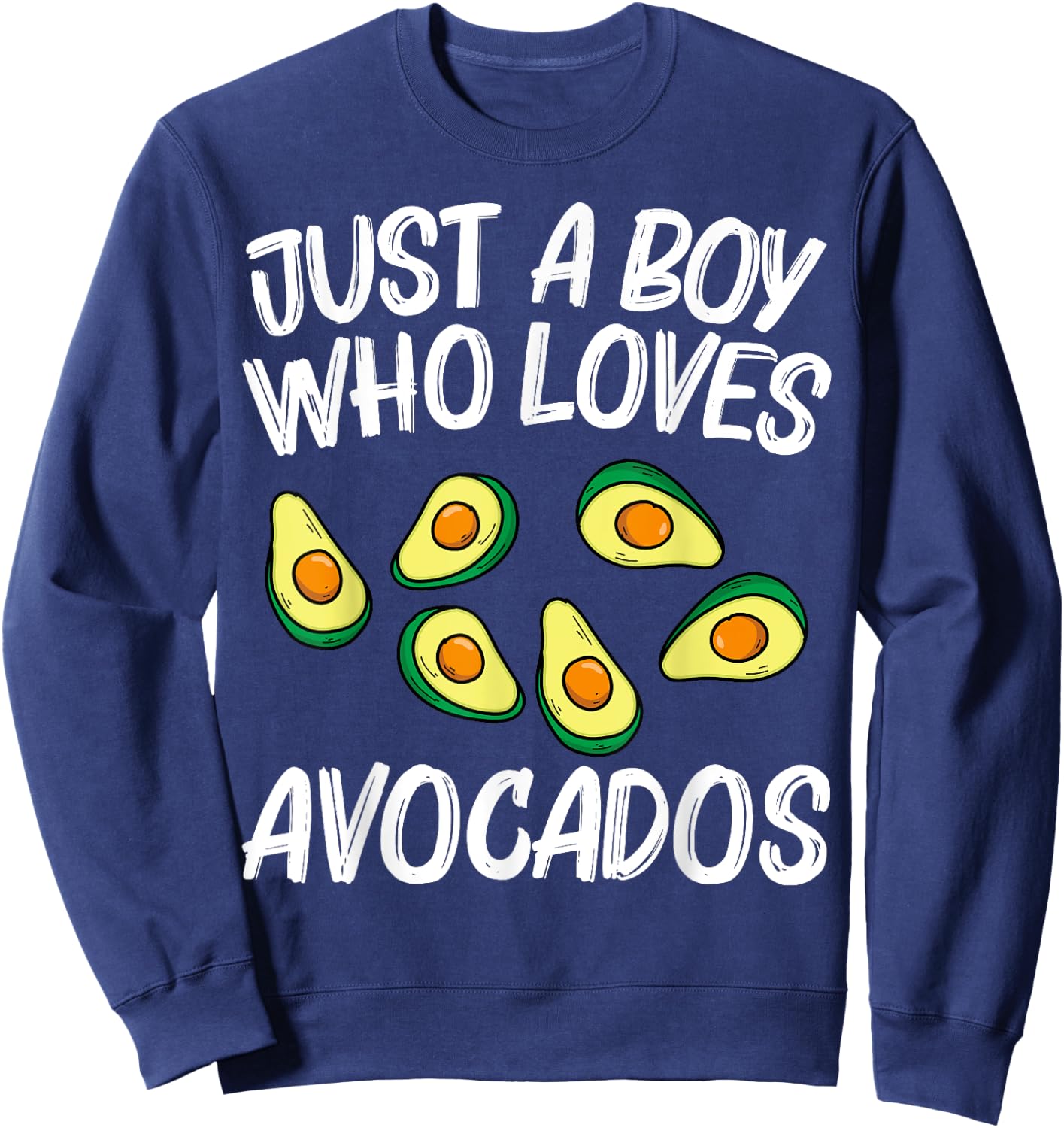 Funny Avocado For Boys Kids Pear Guac Avocados Mexican Fruit Sweatshirt - Sweatshirt | Navy