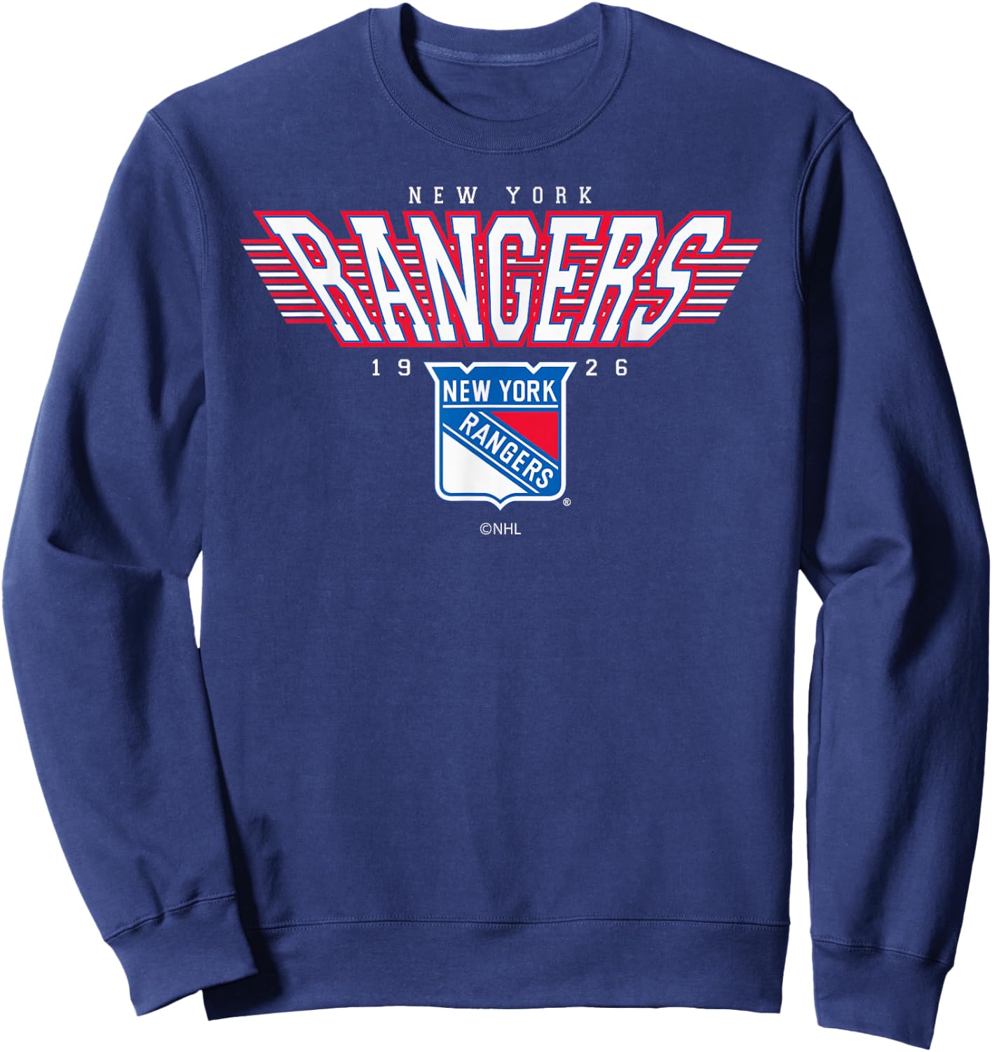 New York Rangers Laser Black Officially Licensed Sweatshirt - Sweatshirt | Navy